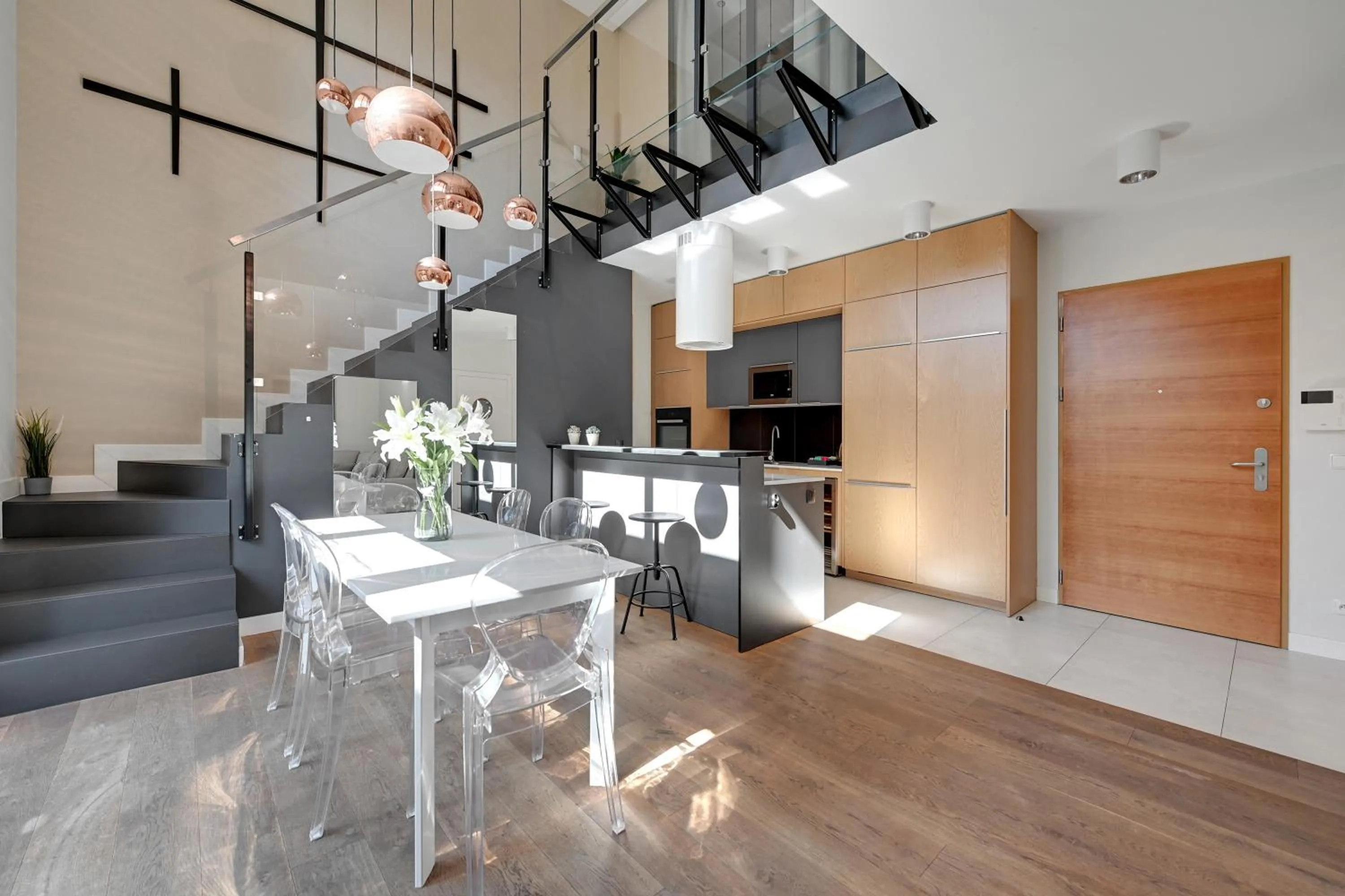 Kitchen or kitchenette in Waterlane Riverside - SPA, Pool, Gym & Parking by Downtown Apartments