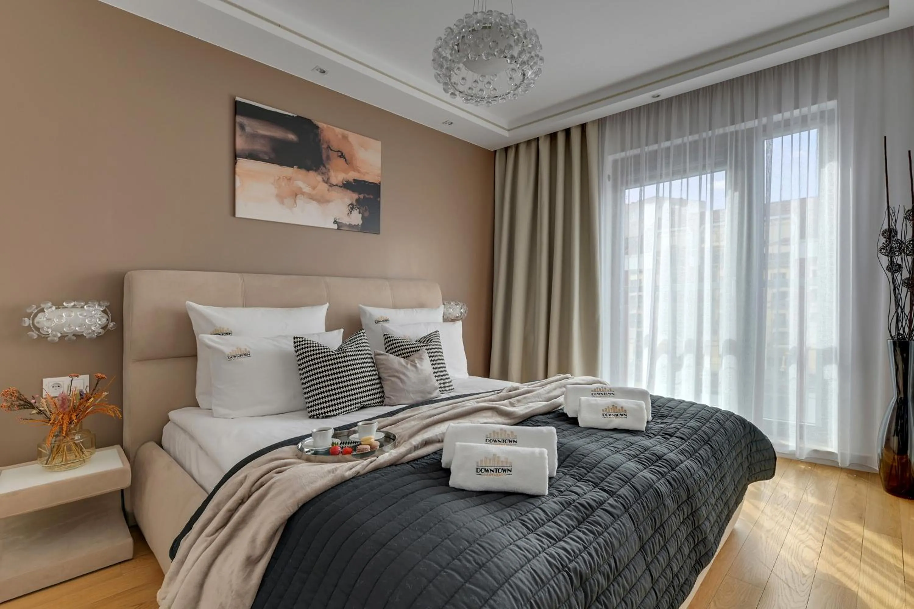 Bed in Waterlane Riverside - SPA, Pool, Gym & Parking by Downtown Apartments