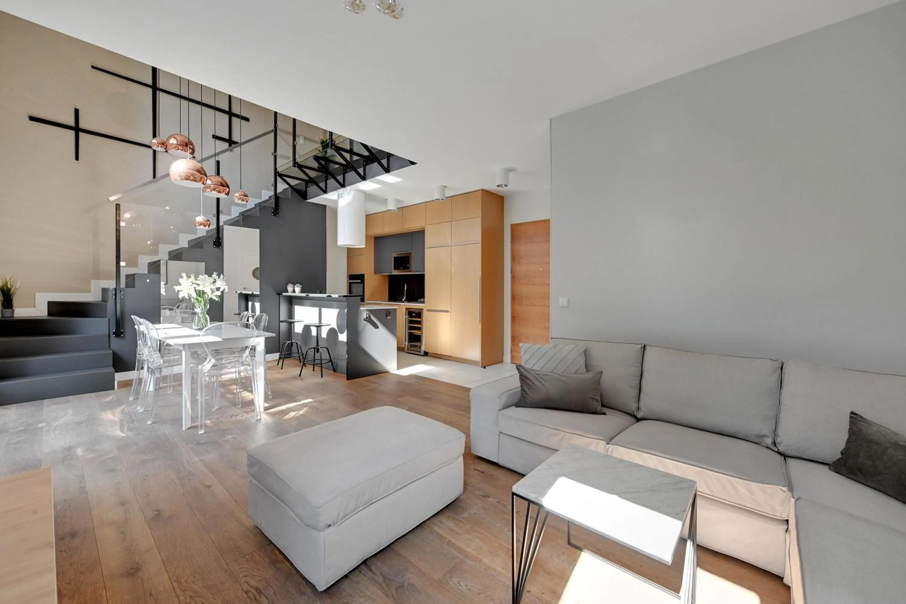 Kitchen or kitchenette in Waterlane Riverside - SPA, Pool, Gym & Parking by Downtown Apartments