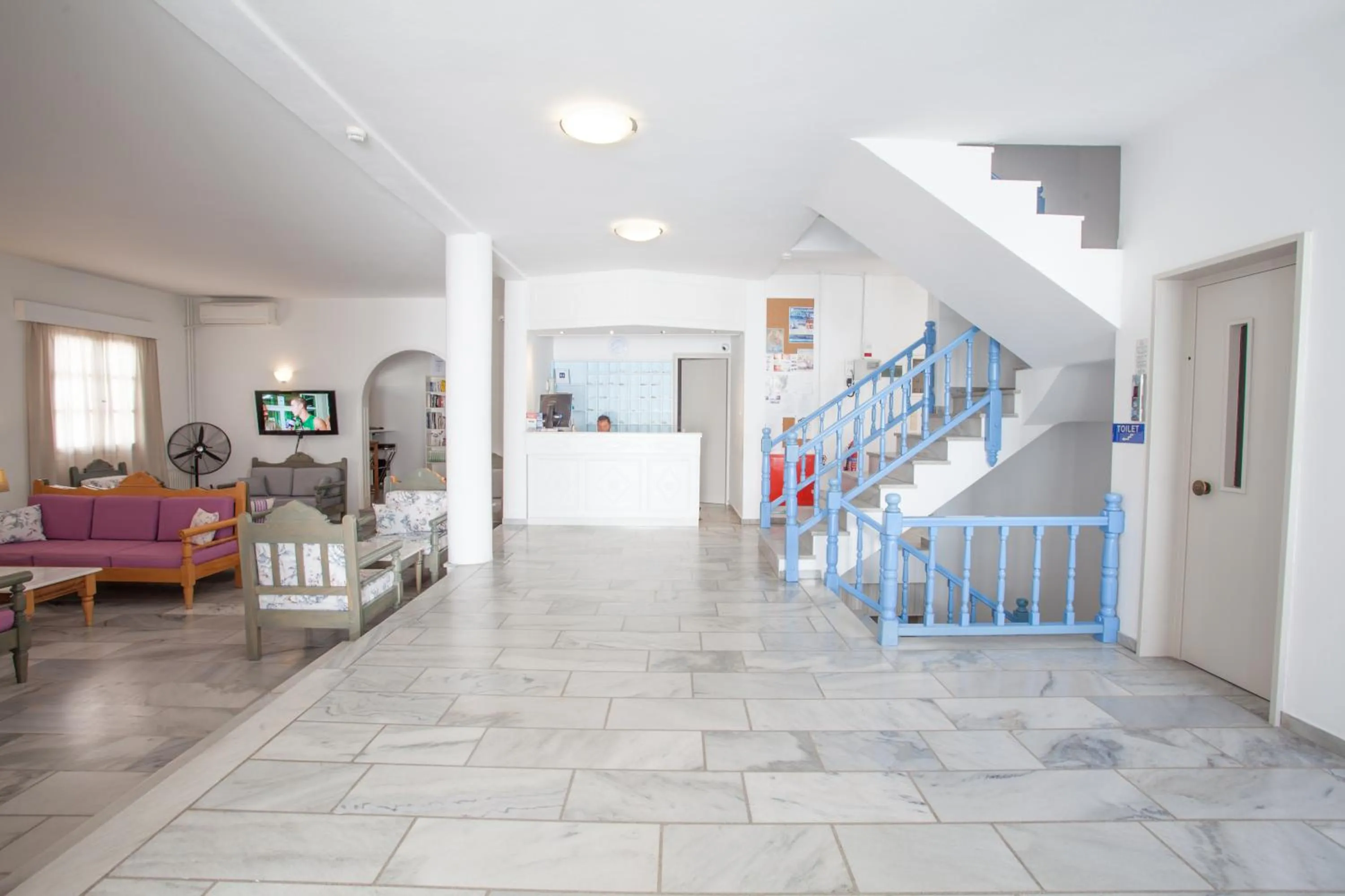 Lobby or reception in Polos Hotel Paros