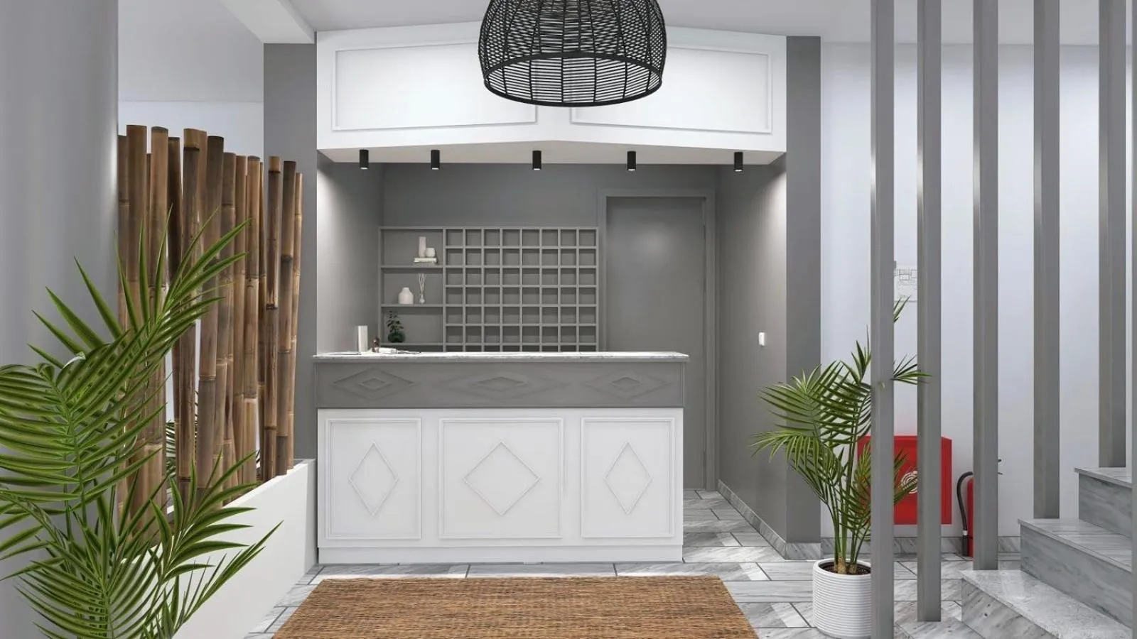 Lobby or reception in Polos Hotel Paros