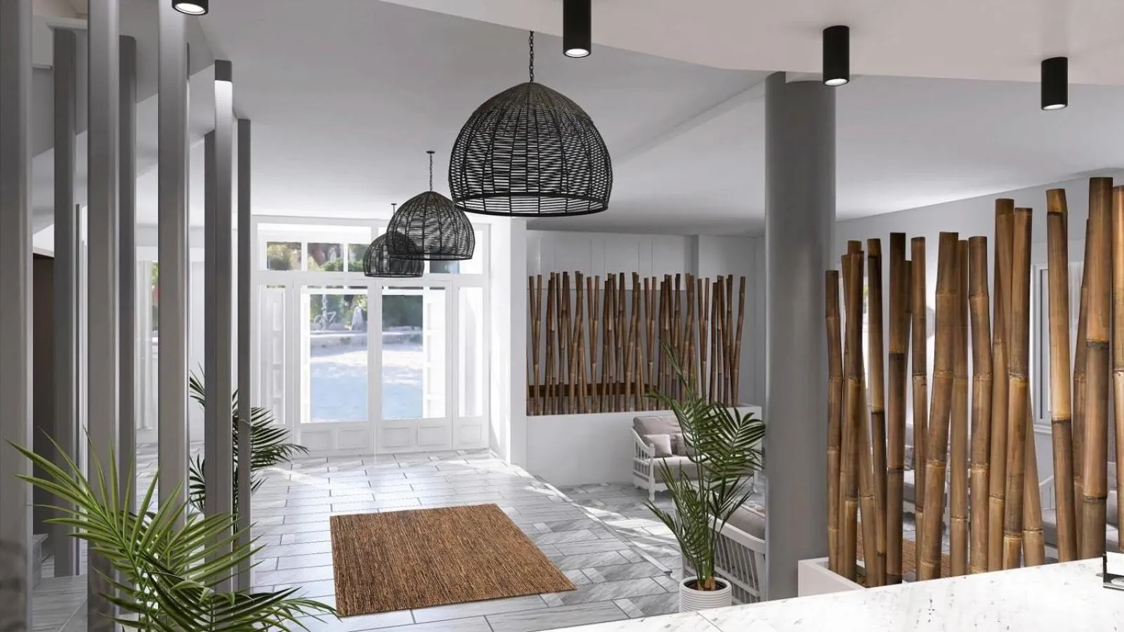 Lobby or reception in Polos Hotel Paros