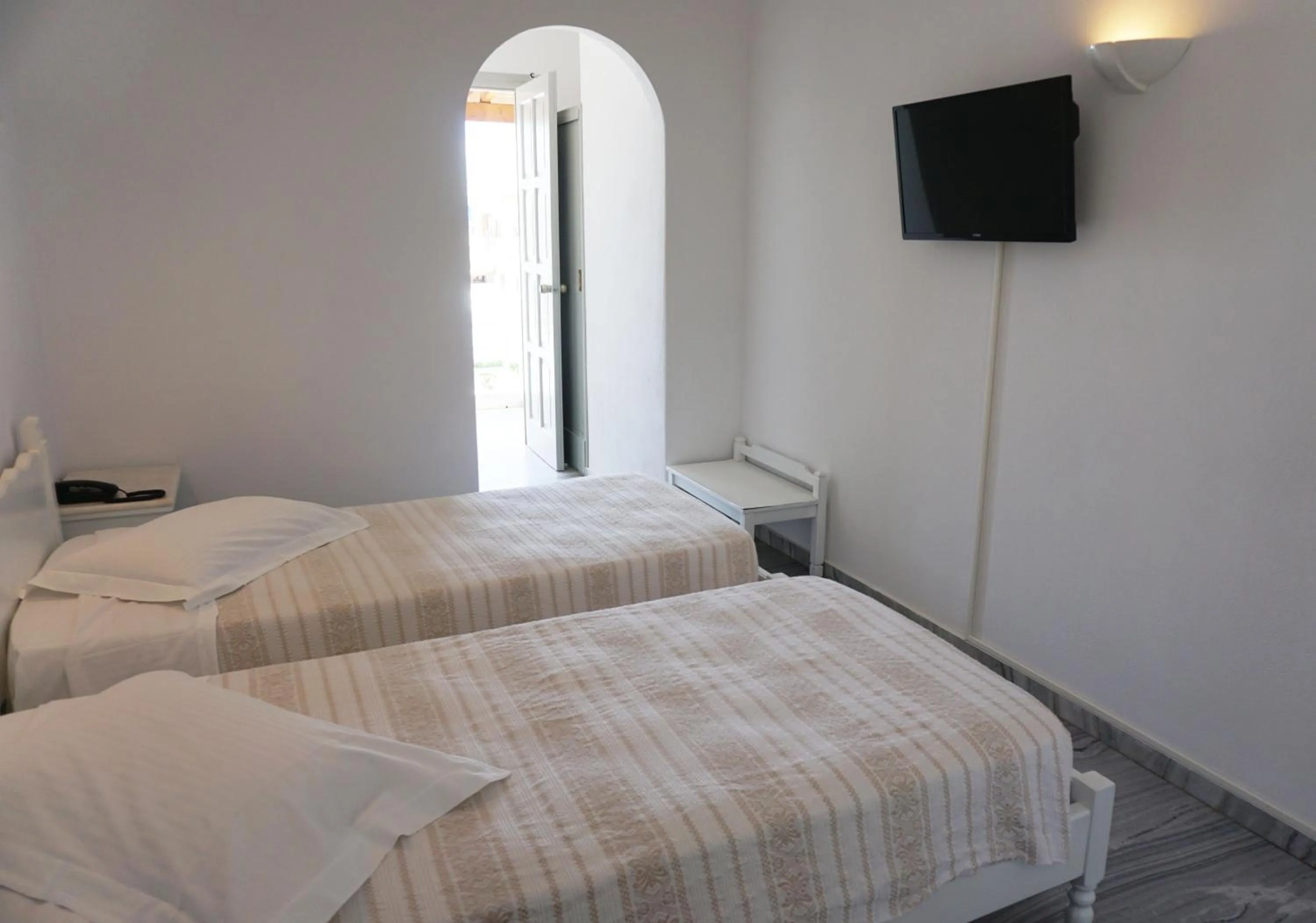 Bedroom, Bed in Polos Hotel Paros