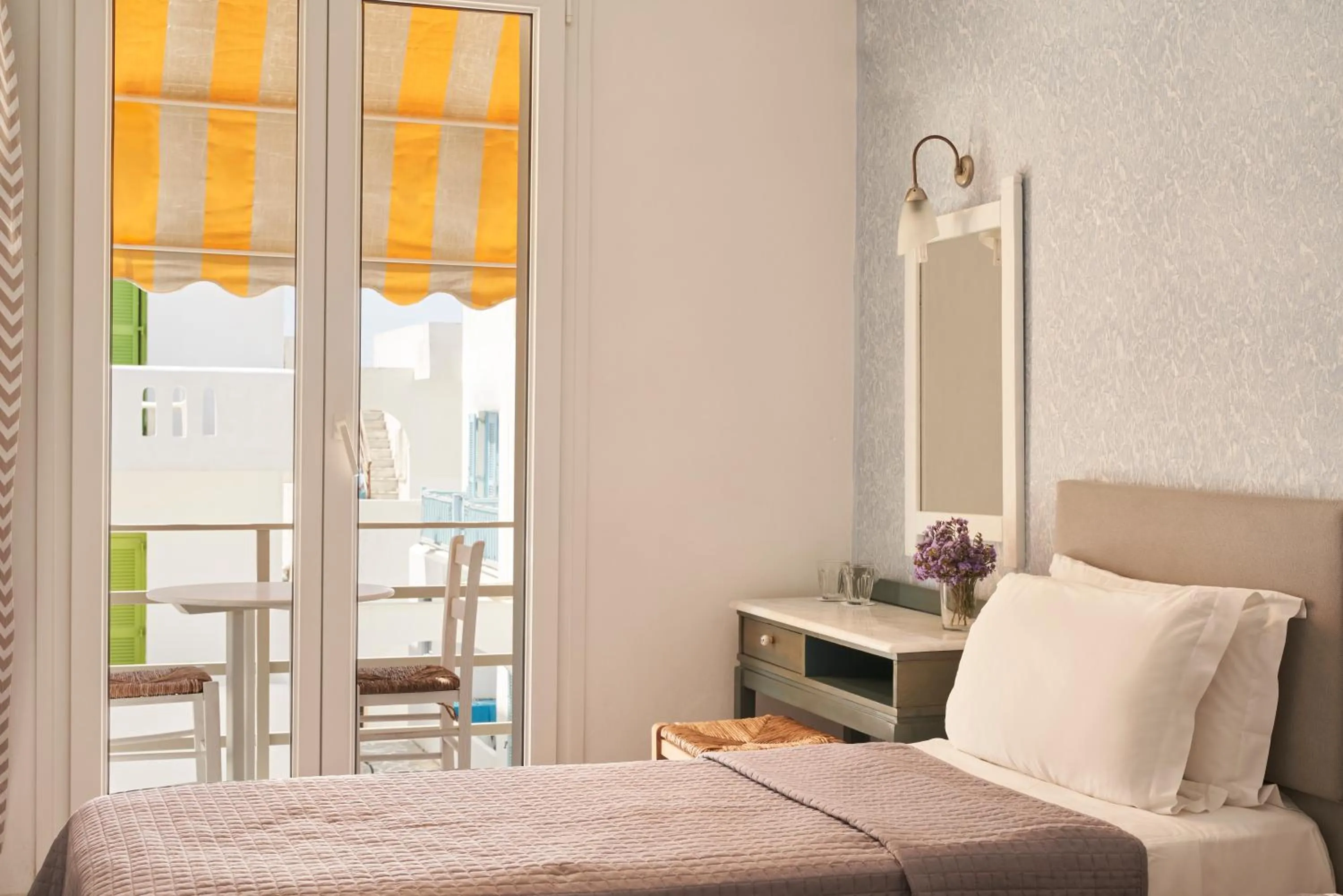 Bedroom, Bed in Polos Hotel Paros