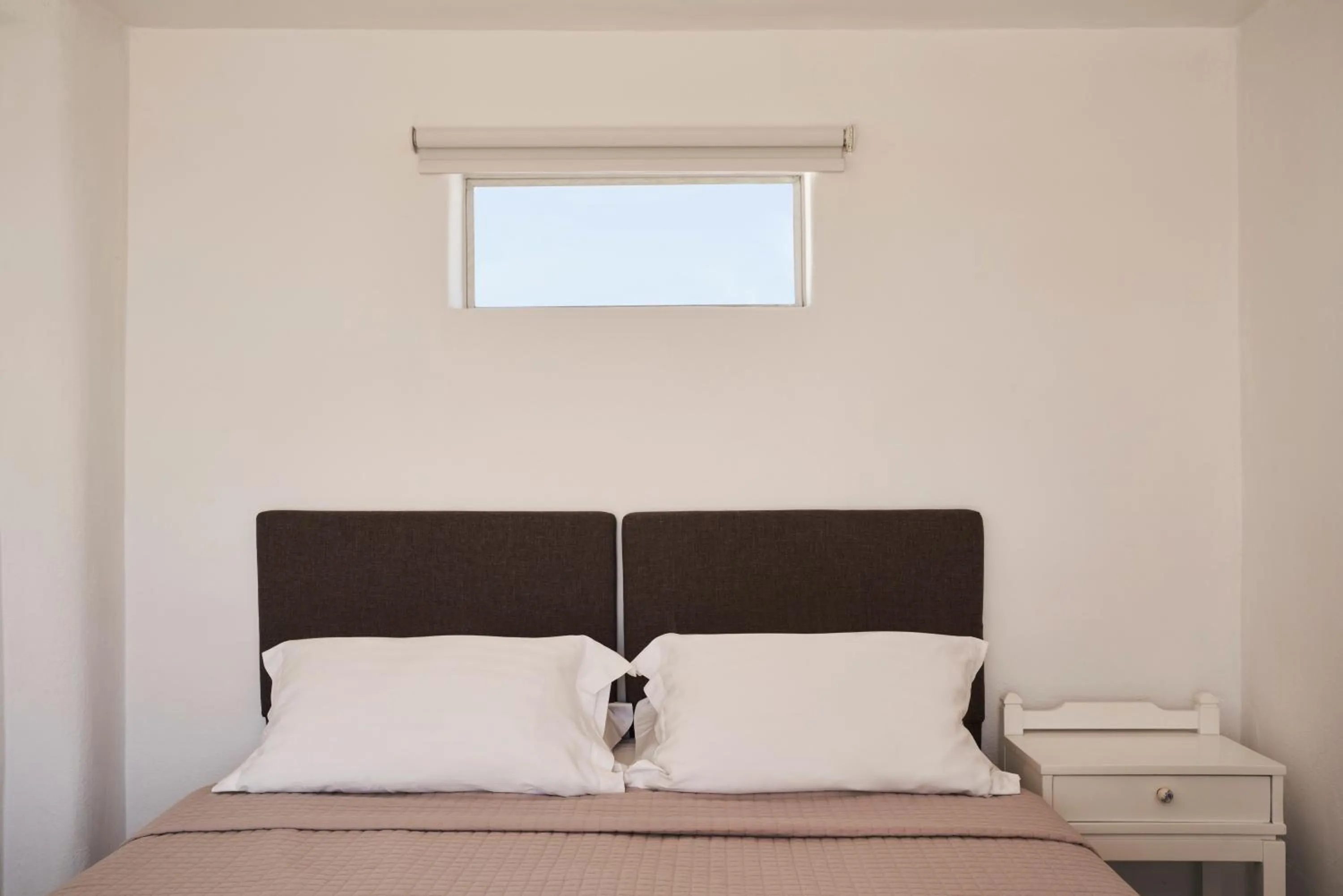 Bed in Polos Hotel Paros