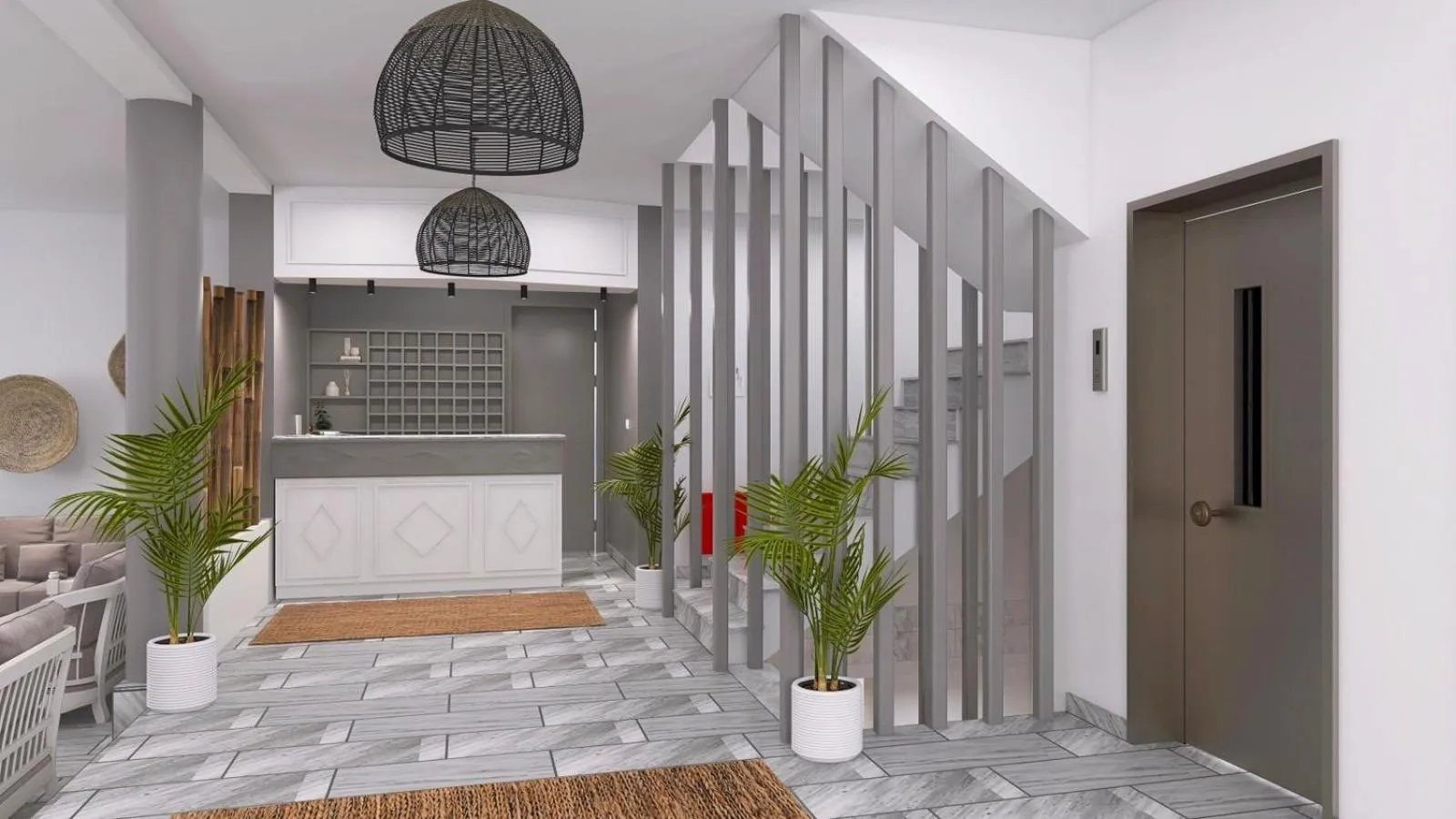 Lobby or reception in Polos Hotel Paros