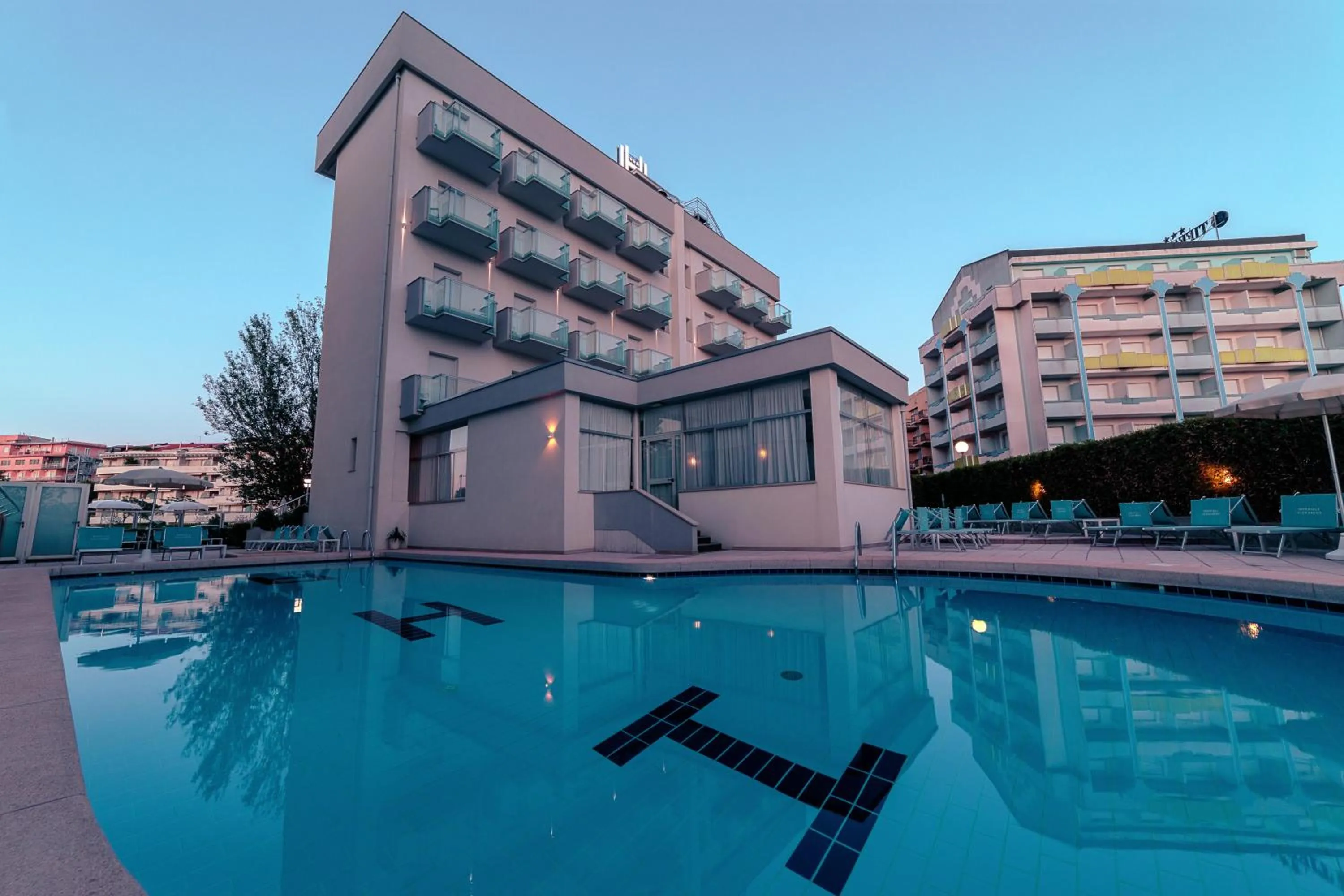 Pool view in Hotel Imperiale