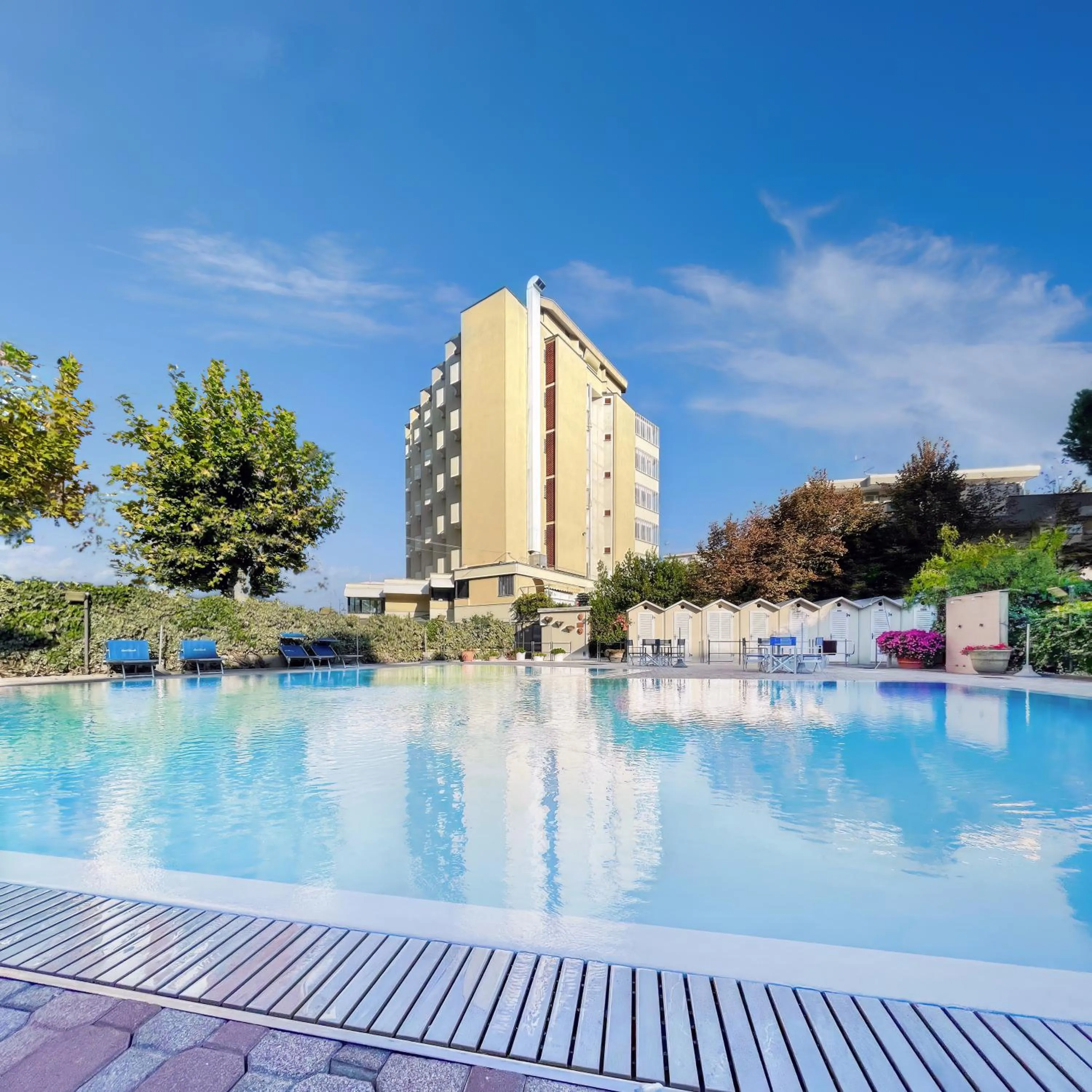 Pool view in Hotel Colorado Cesenatico
