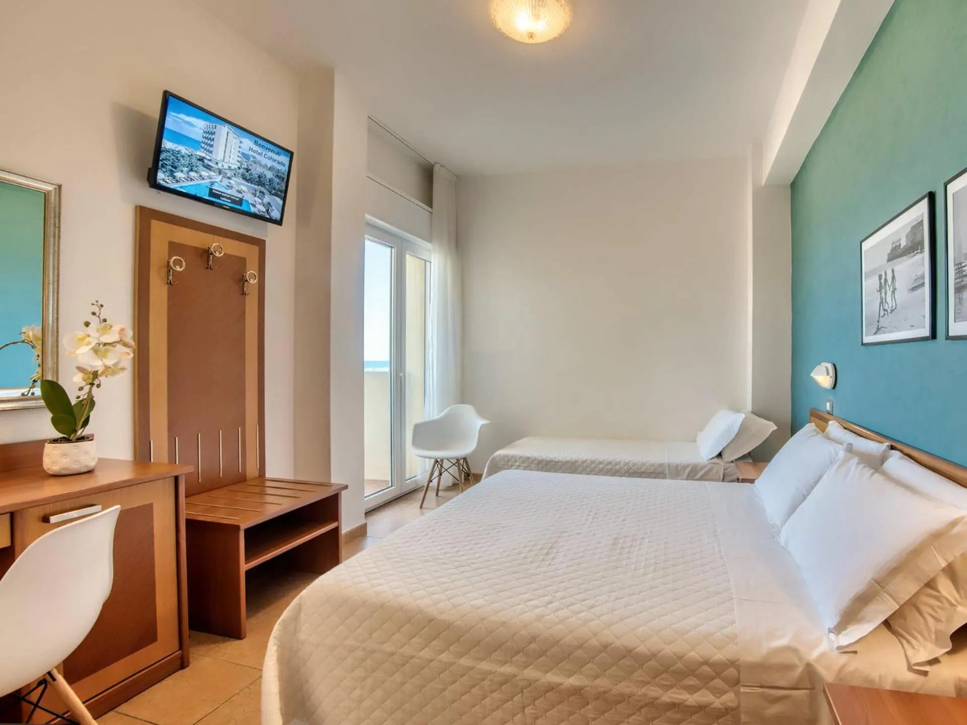 Bedroom, Bed in Hotel Colorado Cesenatico