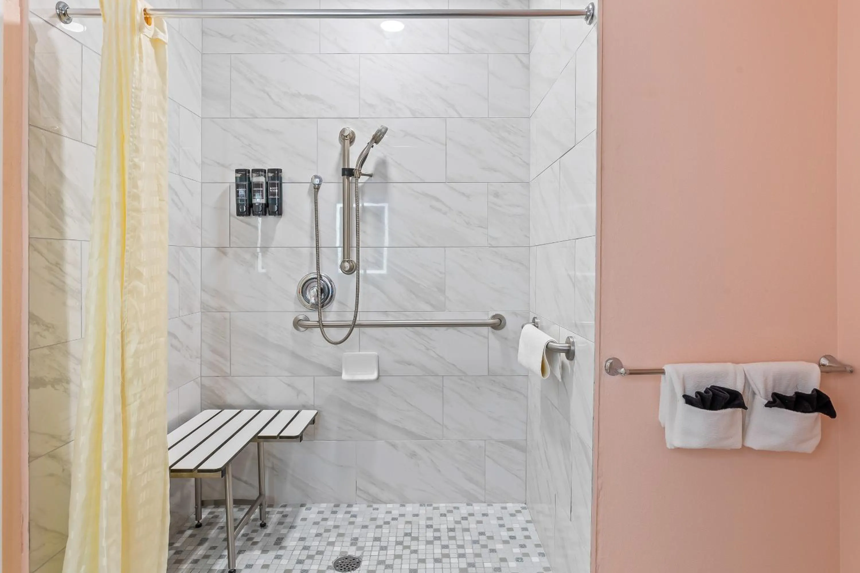 Shower in Atlantic Shores Motel