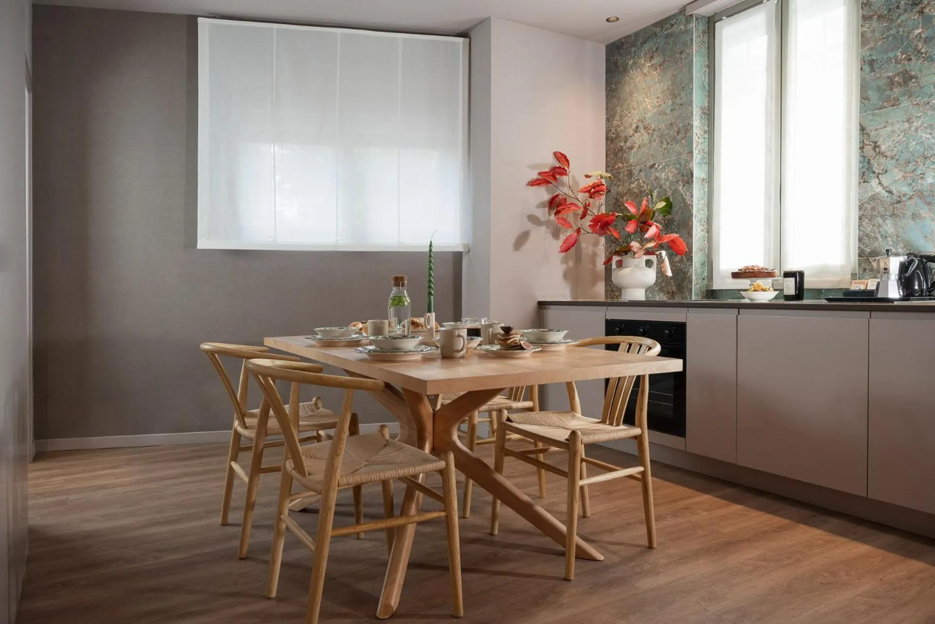 Kitchen or kitchenette in Hotel Villa Eur