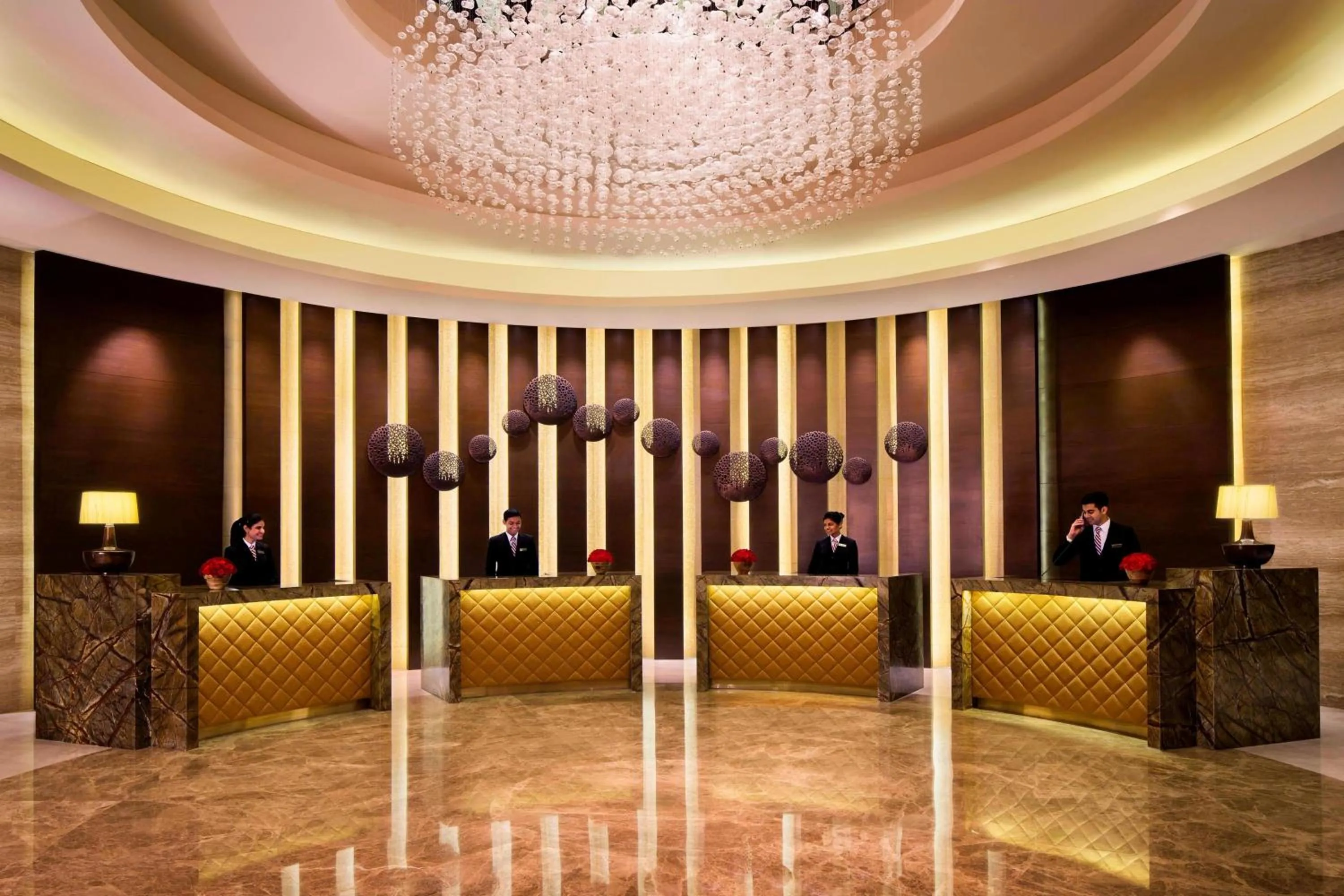 Lobby or reception in Bengaluru Marriott Hotel Whitefield