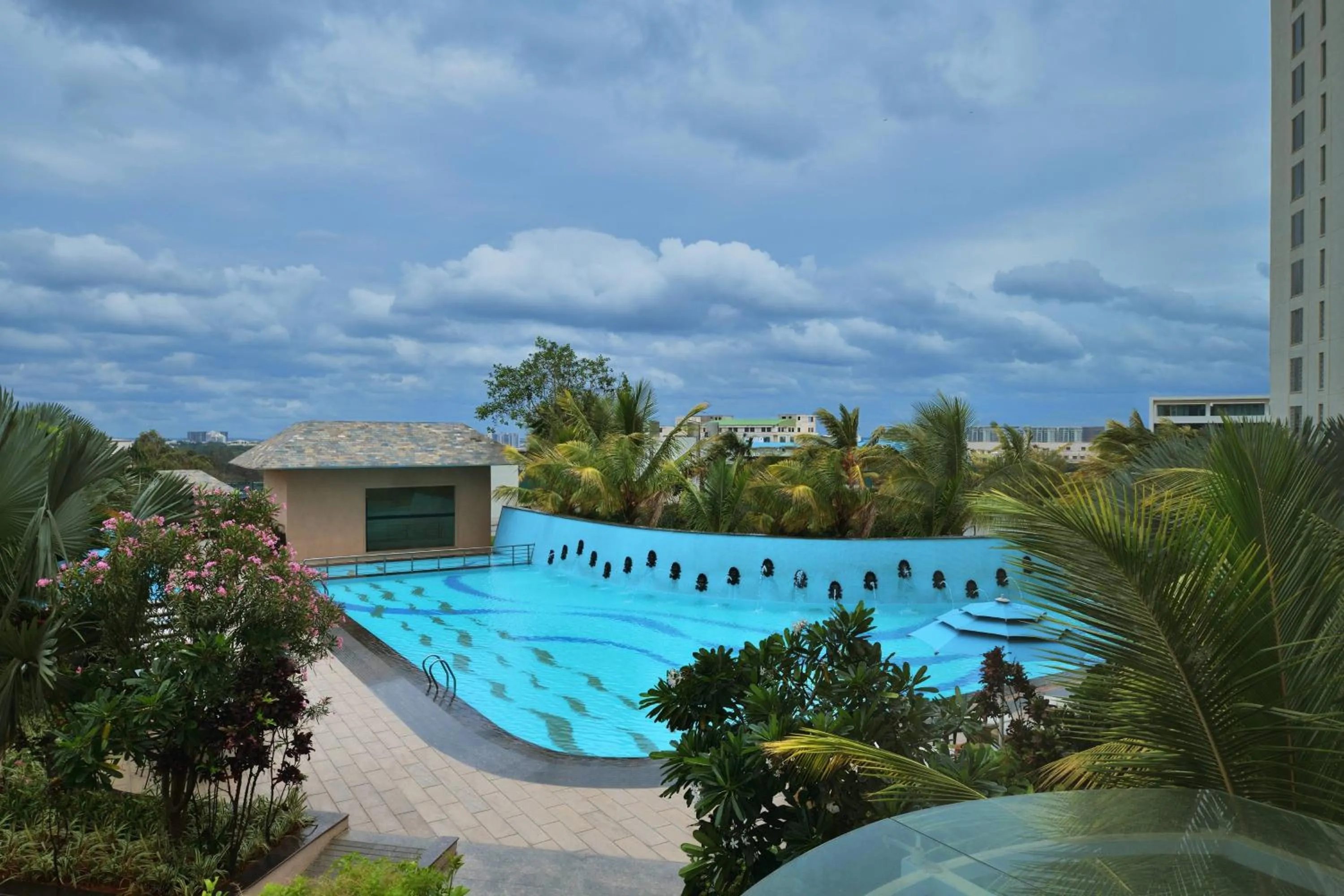 Pool view in Bengaluru Marriott Hotel Whitefield