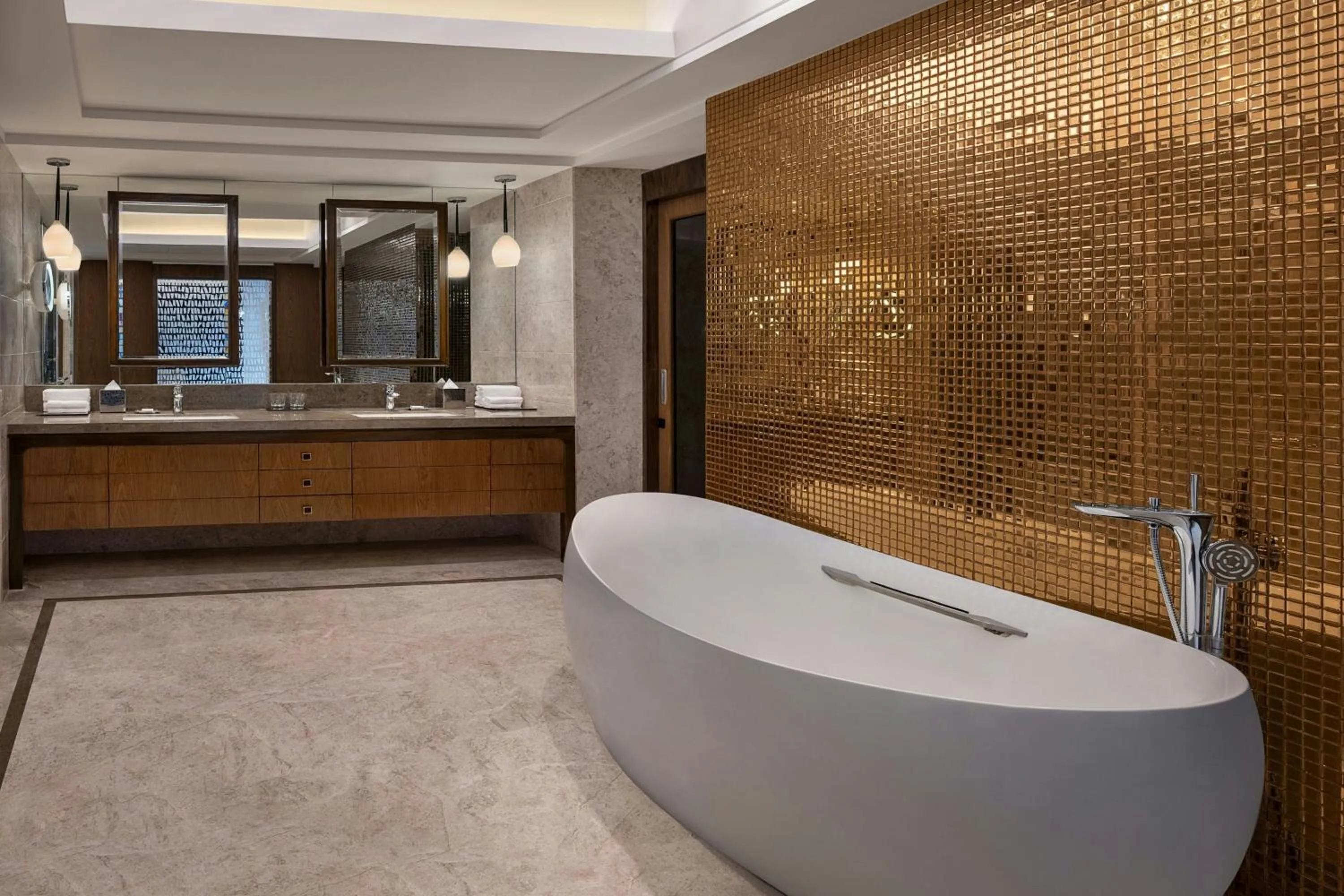 Bathroom in Bengaluru Marriott Hotel Whitefield