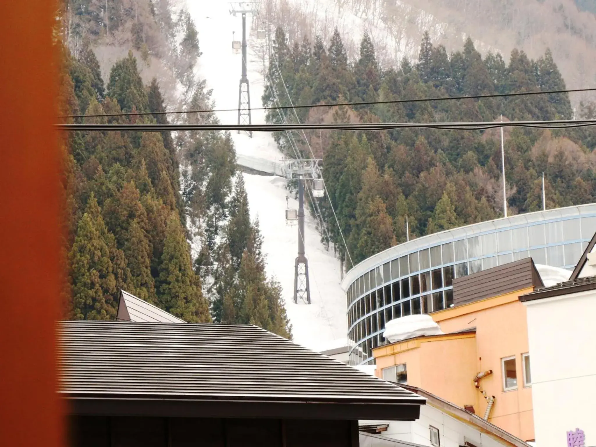 Landmark view, Balcony/Terrace in Lodge Yukiyama