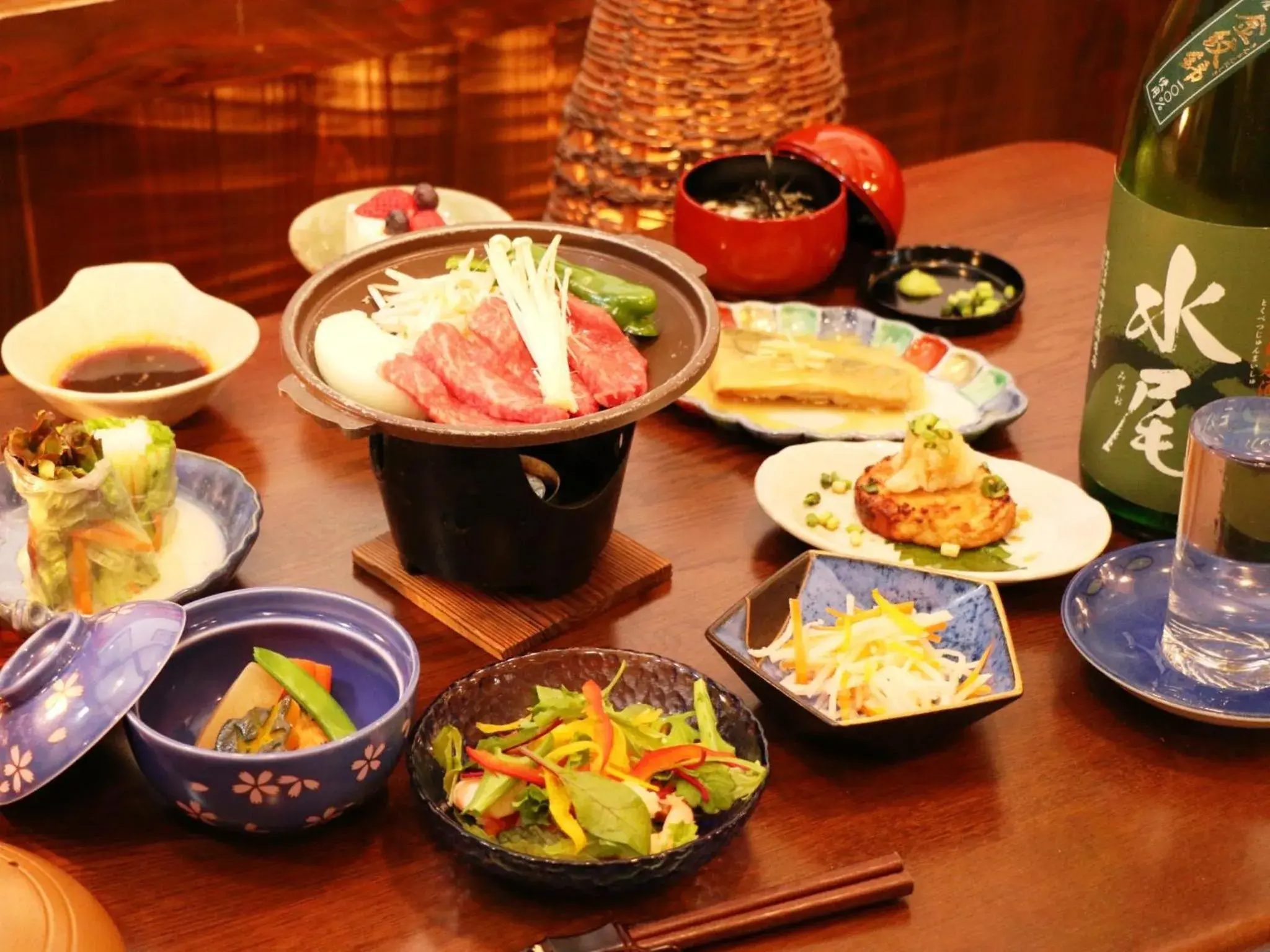 Dinner, Food in Lodge Yukiyama