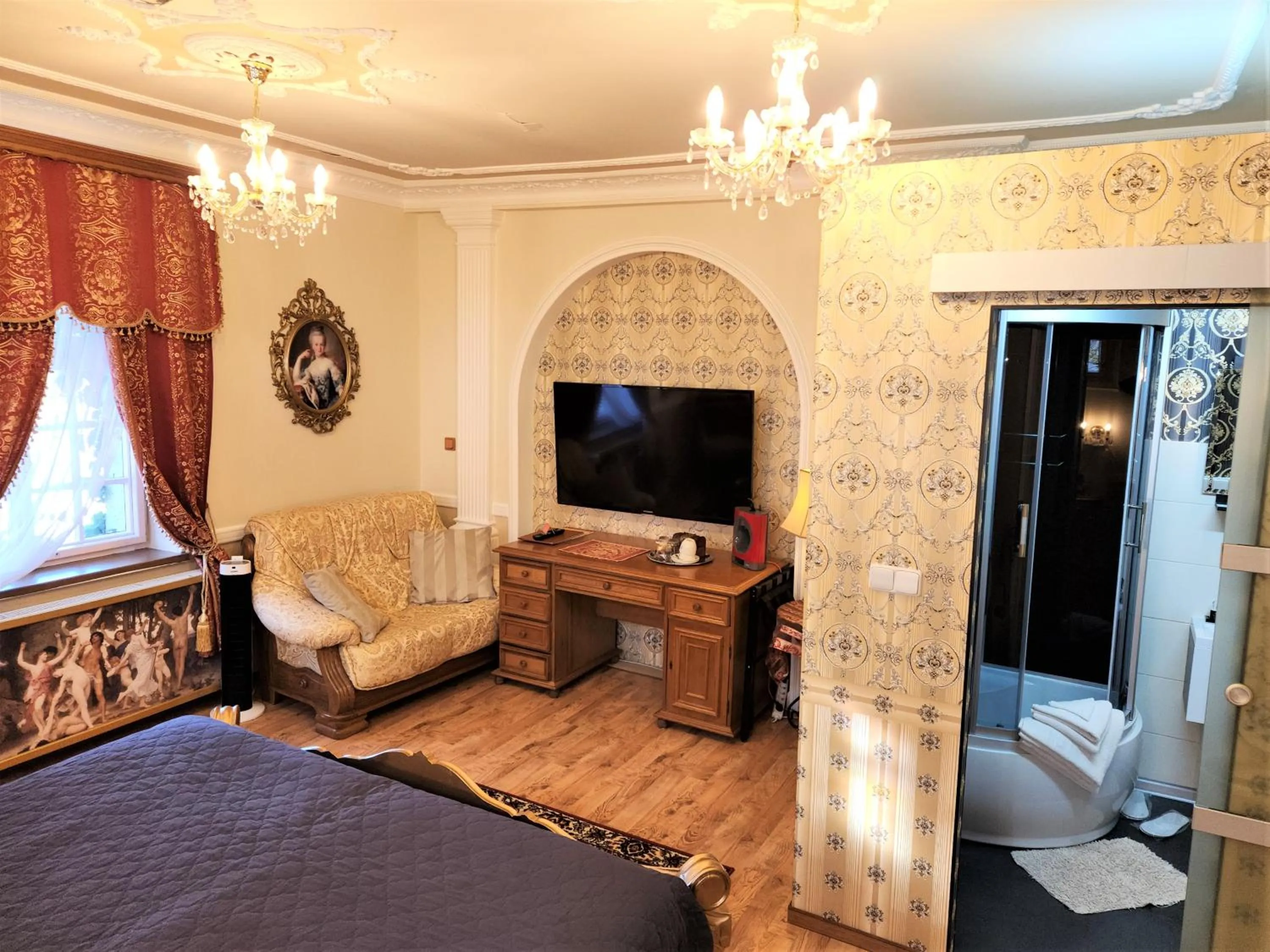 TV and multimedia, Bed in Rezidence Zámeček - Boutique Hotel