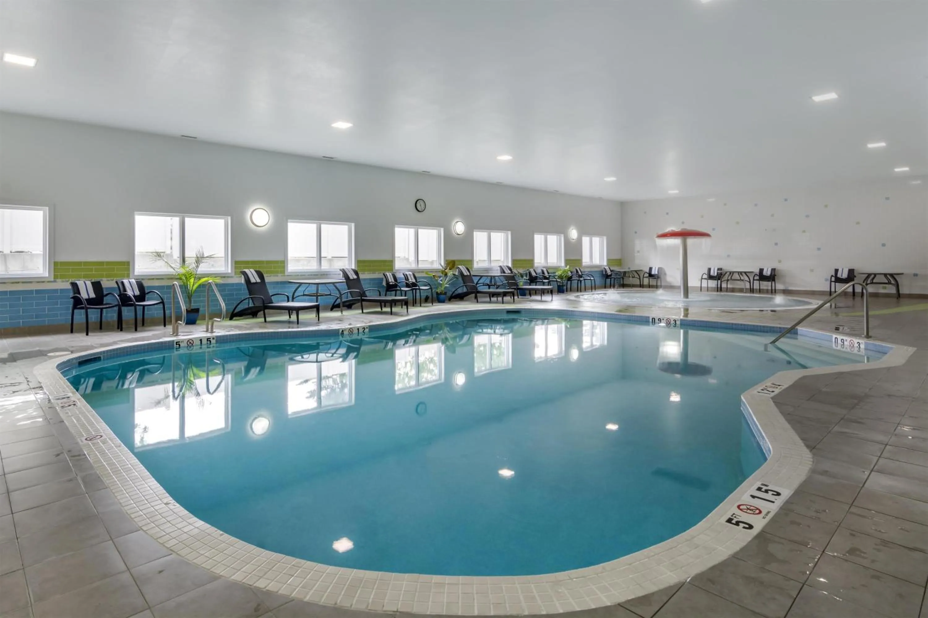 Pool view in Hampton Inn & Suites Edmonton/West