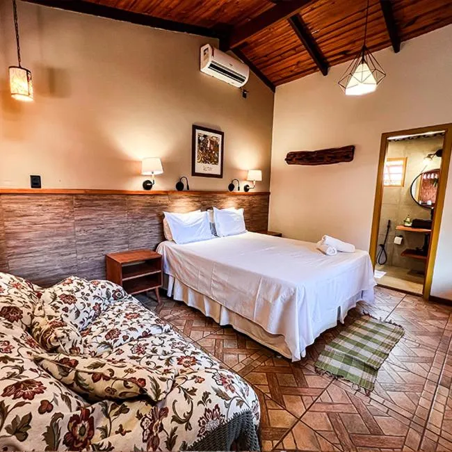 Bed in Chalés Terraviva