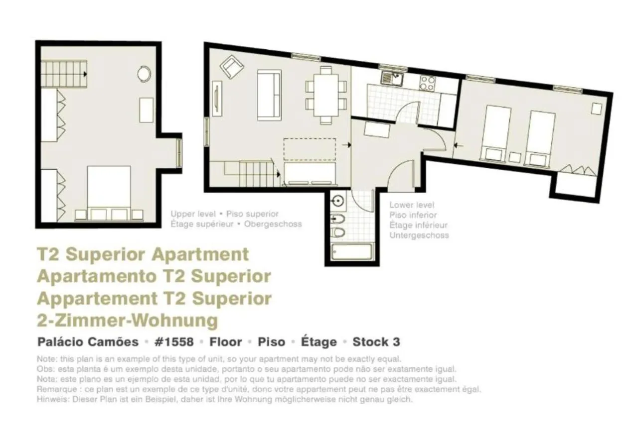 Floor plan in Palácio Camões - Lisbon Serviced Apartments