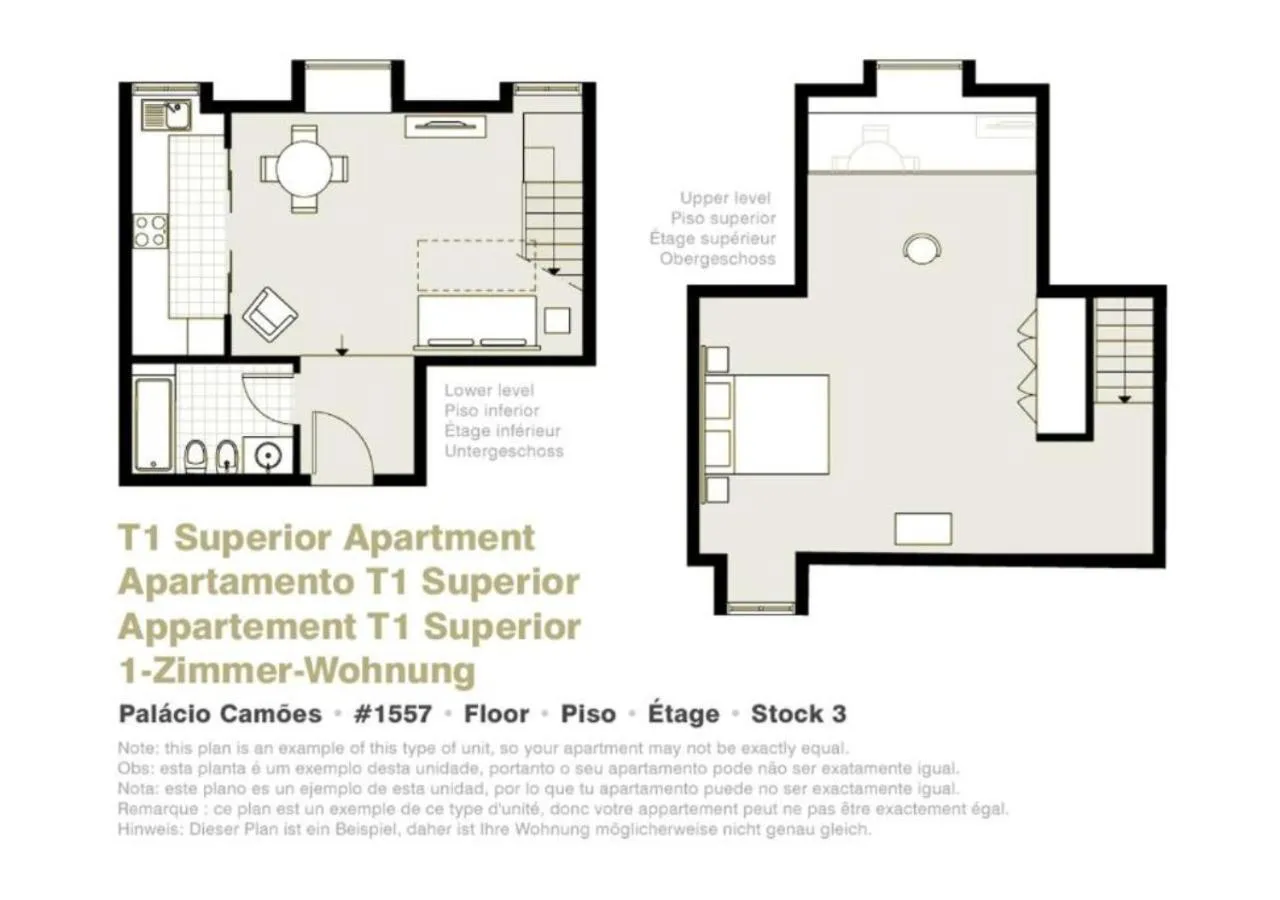 Floor plan in Palácio Camões - Lisbon Serviced Apartments