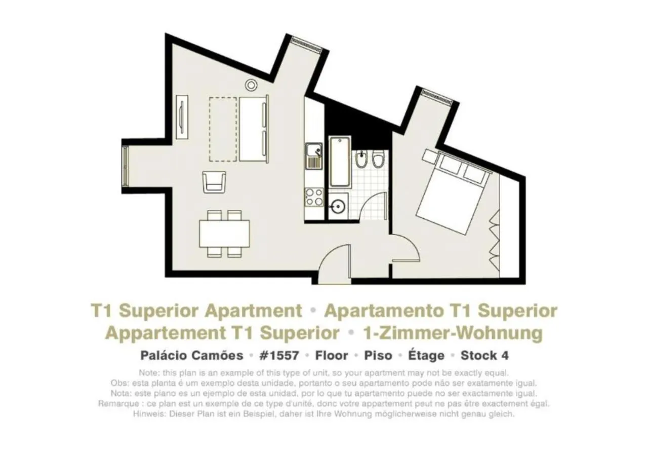 Floor plan in Palácio Camões - Lisbon Serviced Apartments