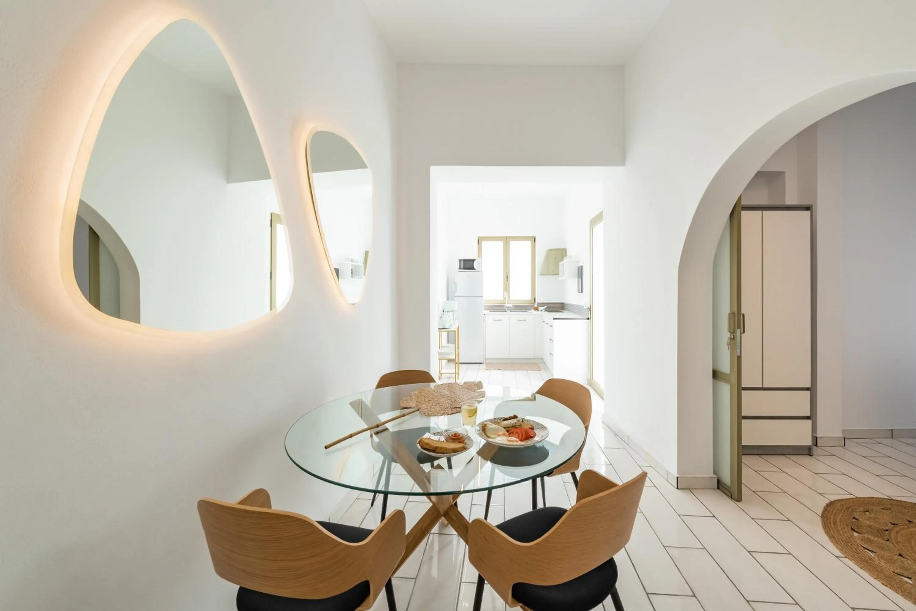 Kitchen or kitchenette in Lefka Hotel & Apartments