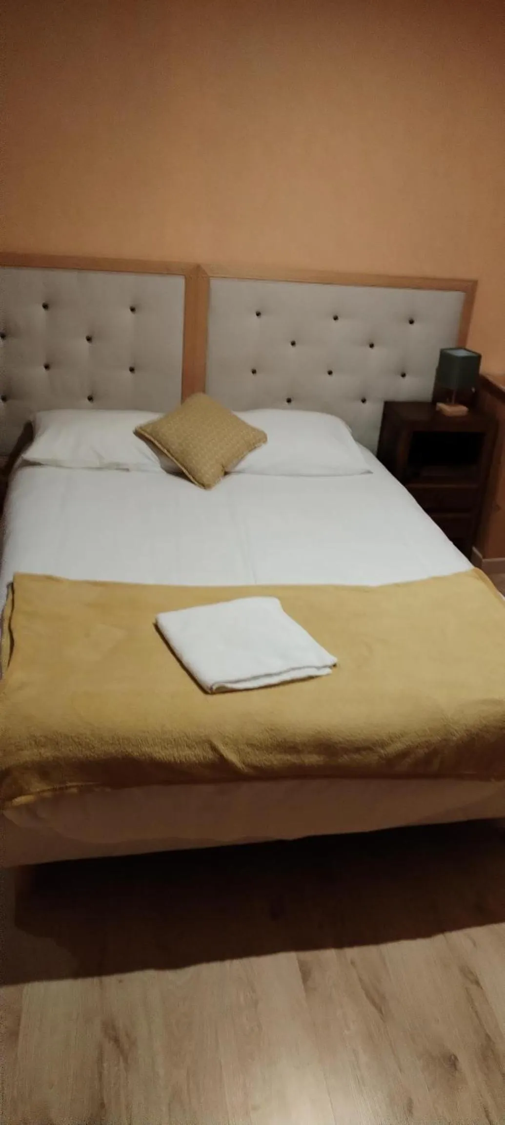 Bed in Hôtel des Cévennes