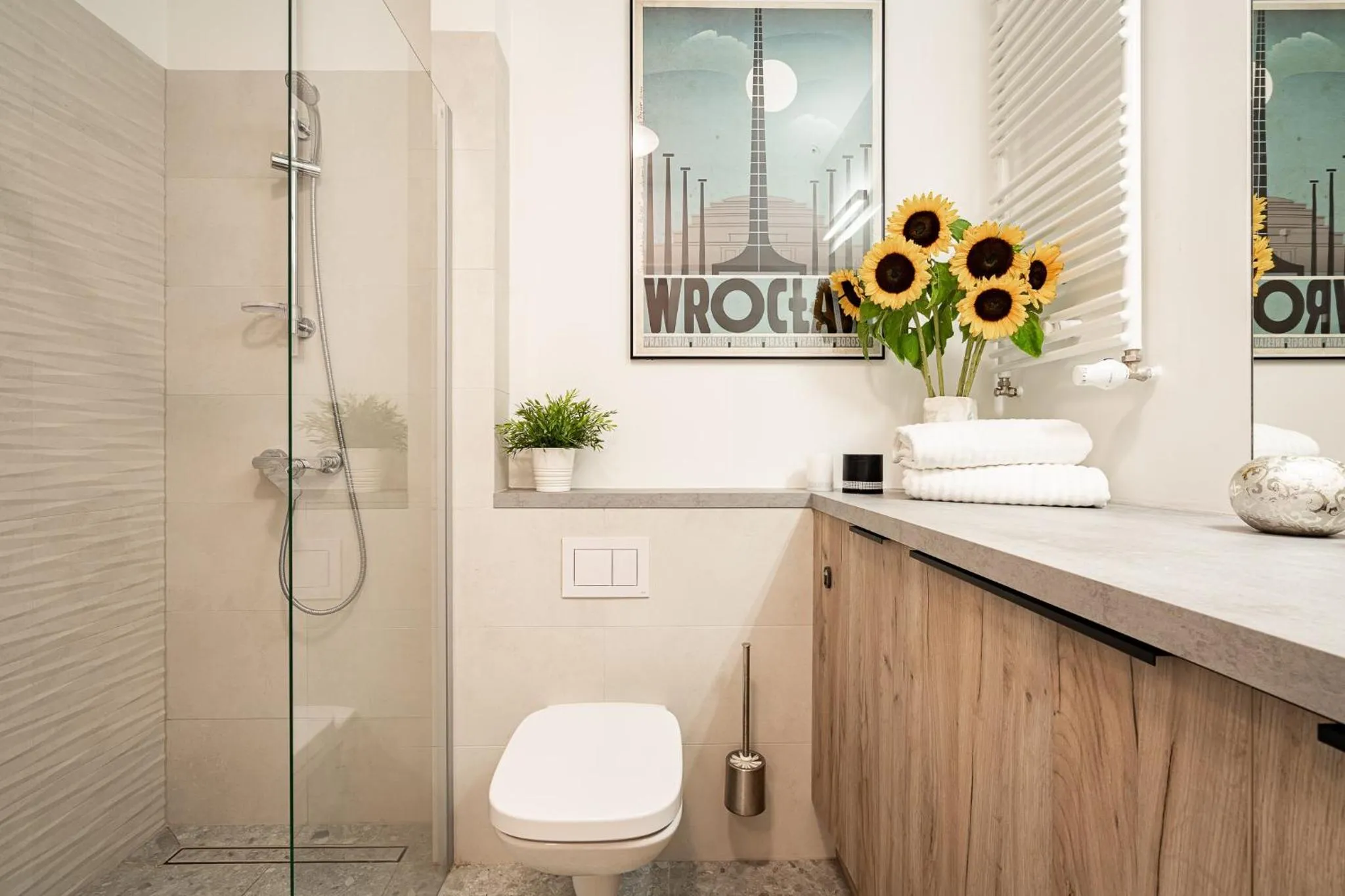 Bathroom in Art Apart River View Wrocław