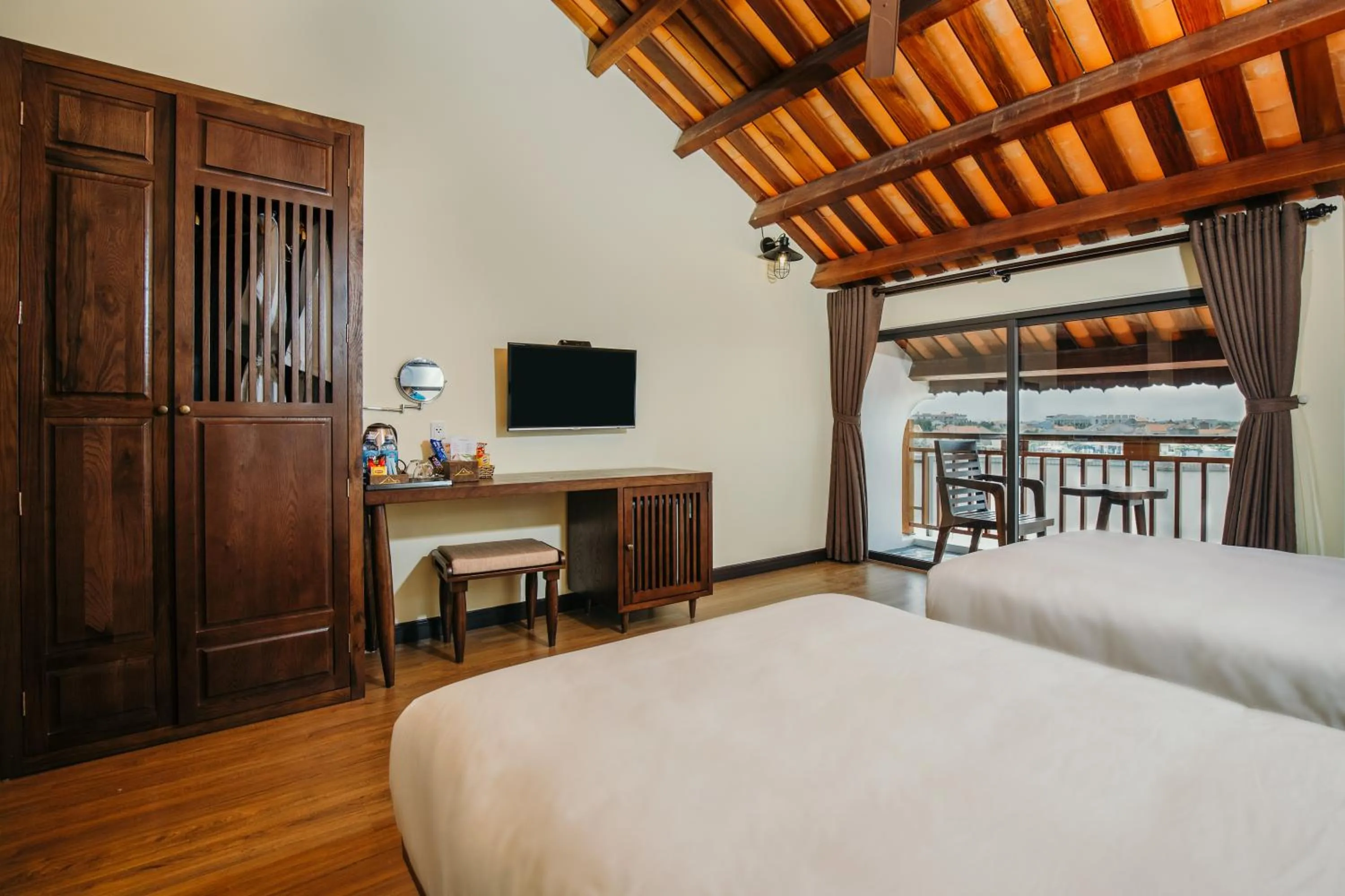 Bedroom, Bed in La An Central Boutique Villa