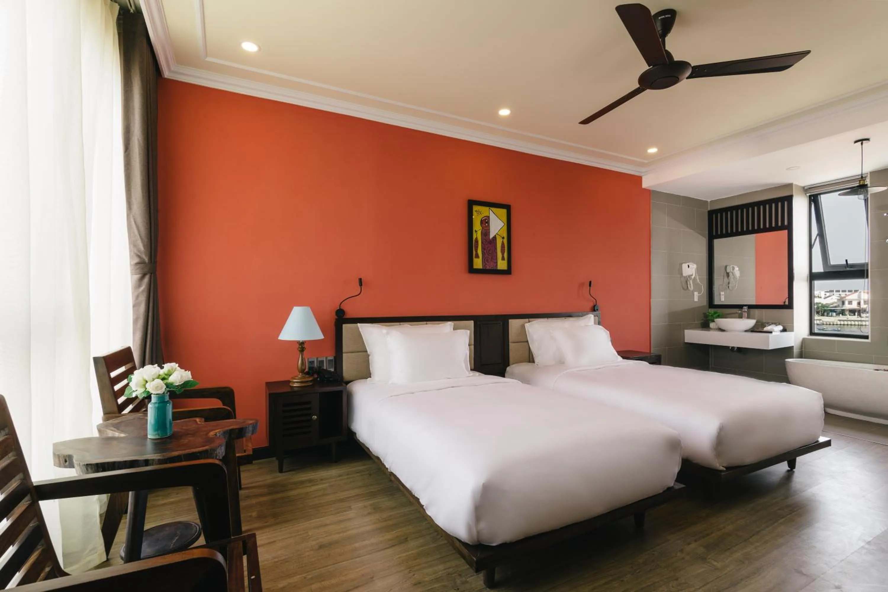 Bedroom, Bed in La An Central Boutique Villa