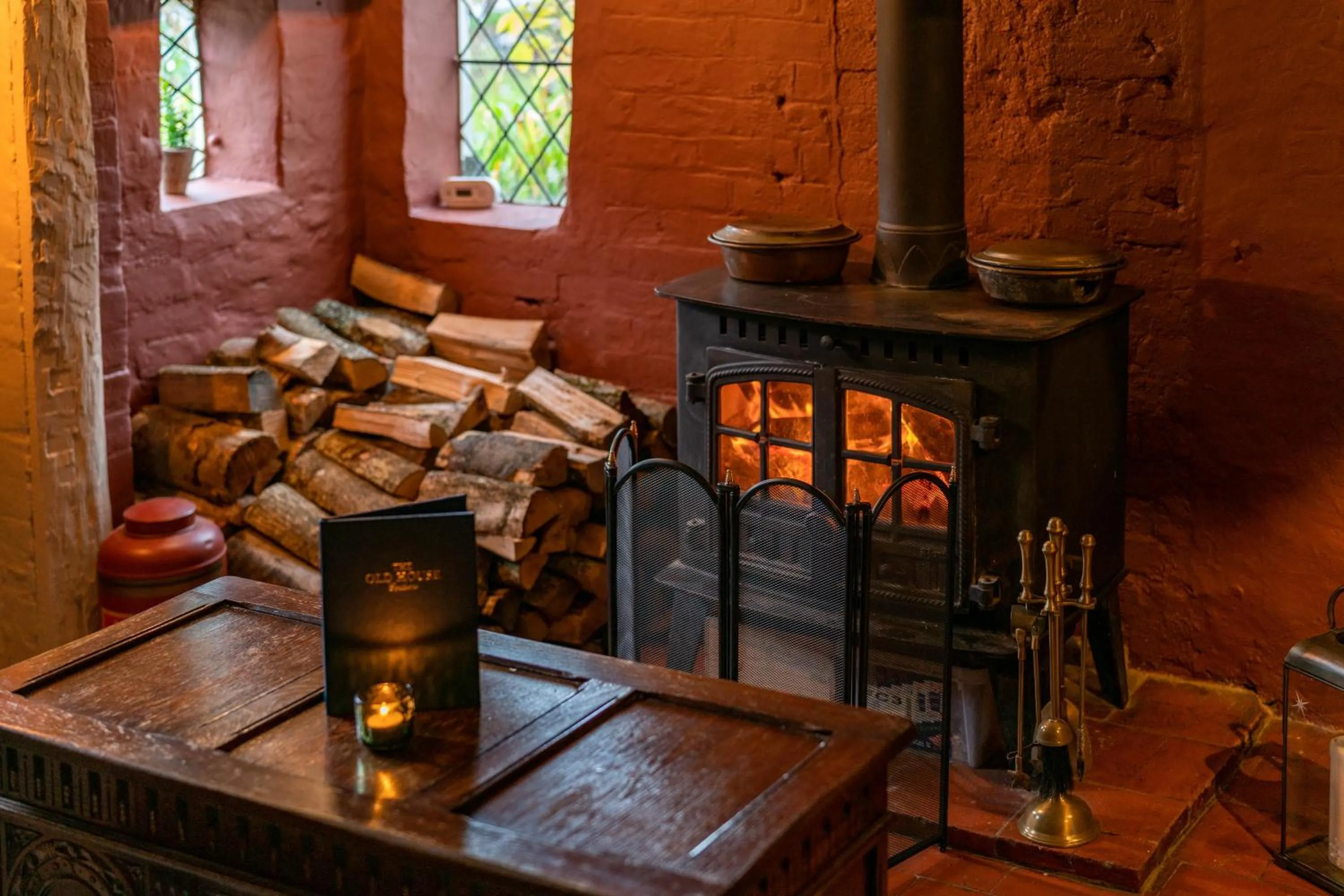 fireplace in The Old House Inn