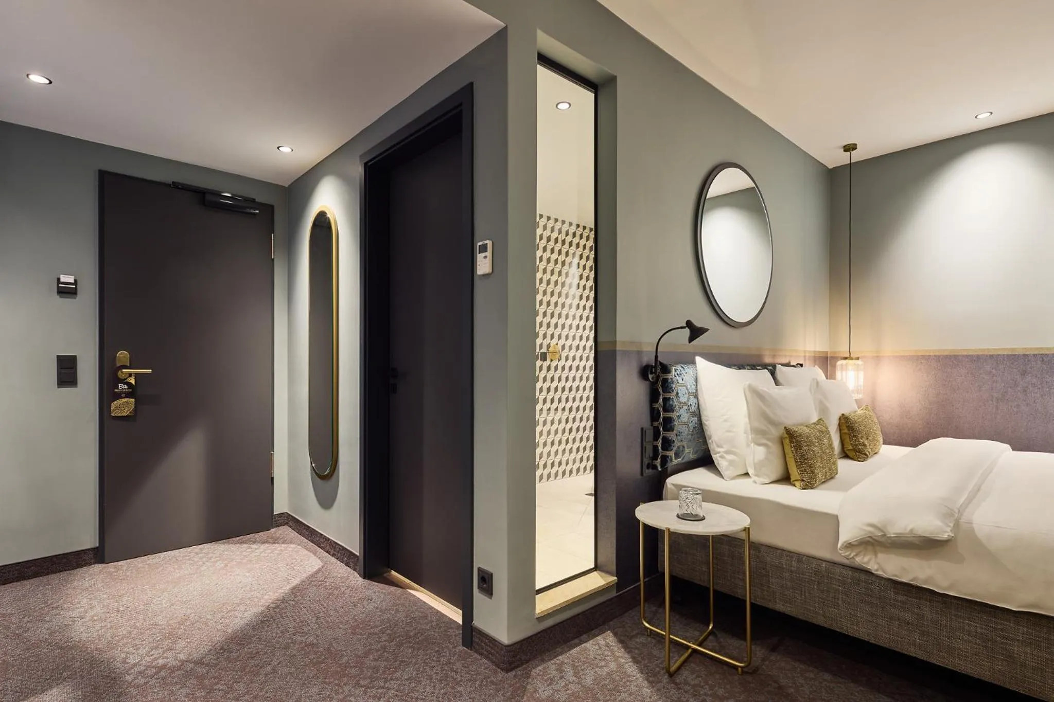 Bed in Postboutique Hotel Wuppertal