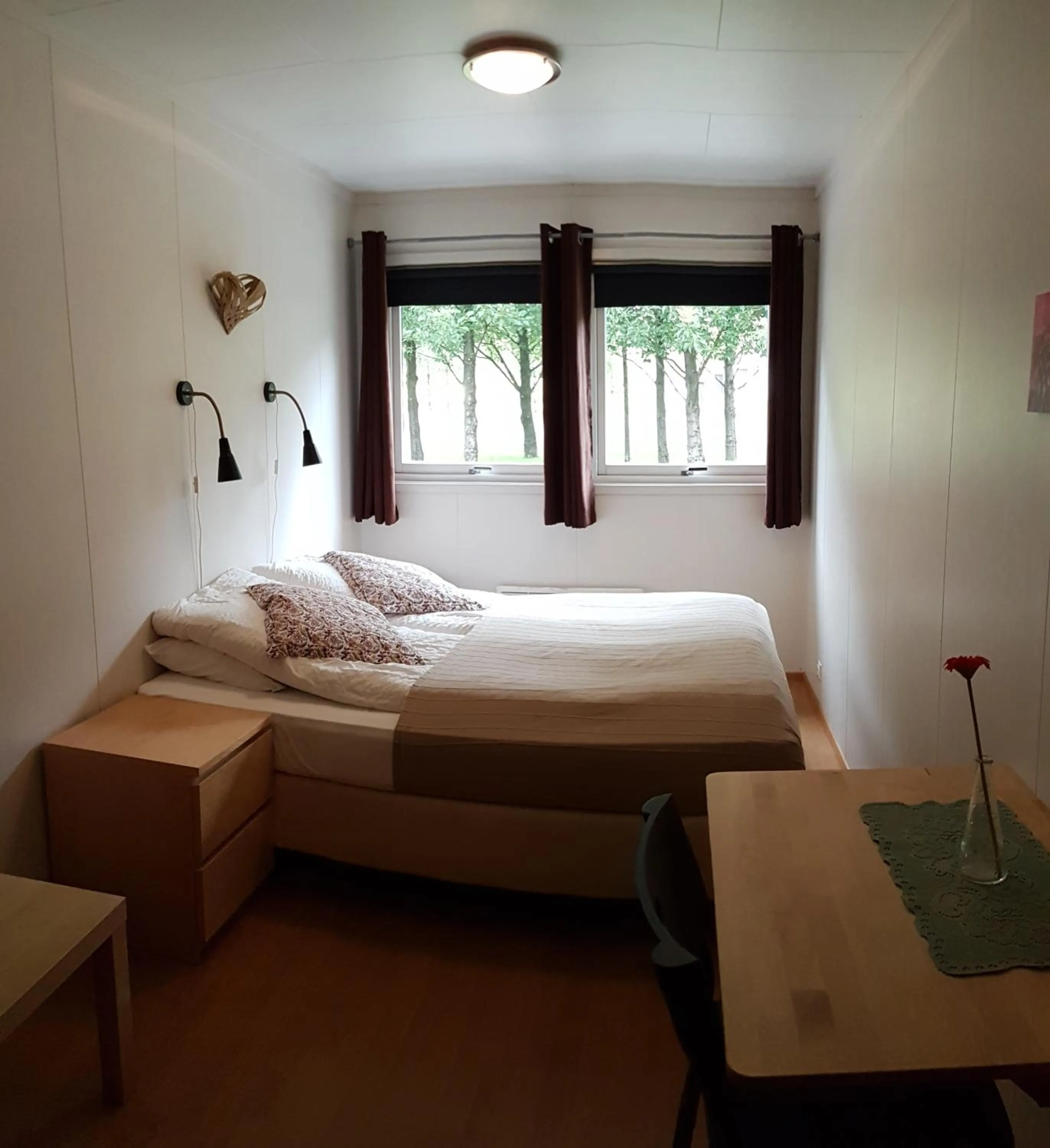 Bed in Sólheimahjáleiga Guesthouse