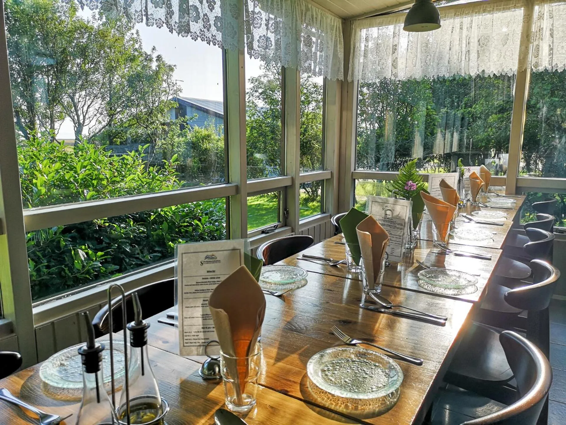 Dining area in Sólheimahjáleiga Guesthouse