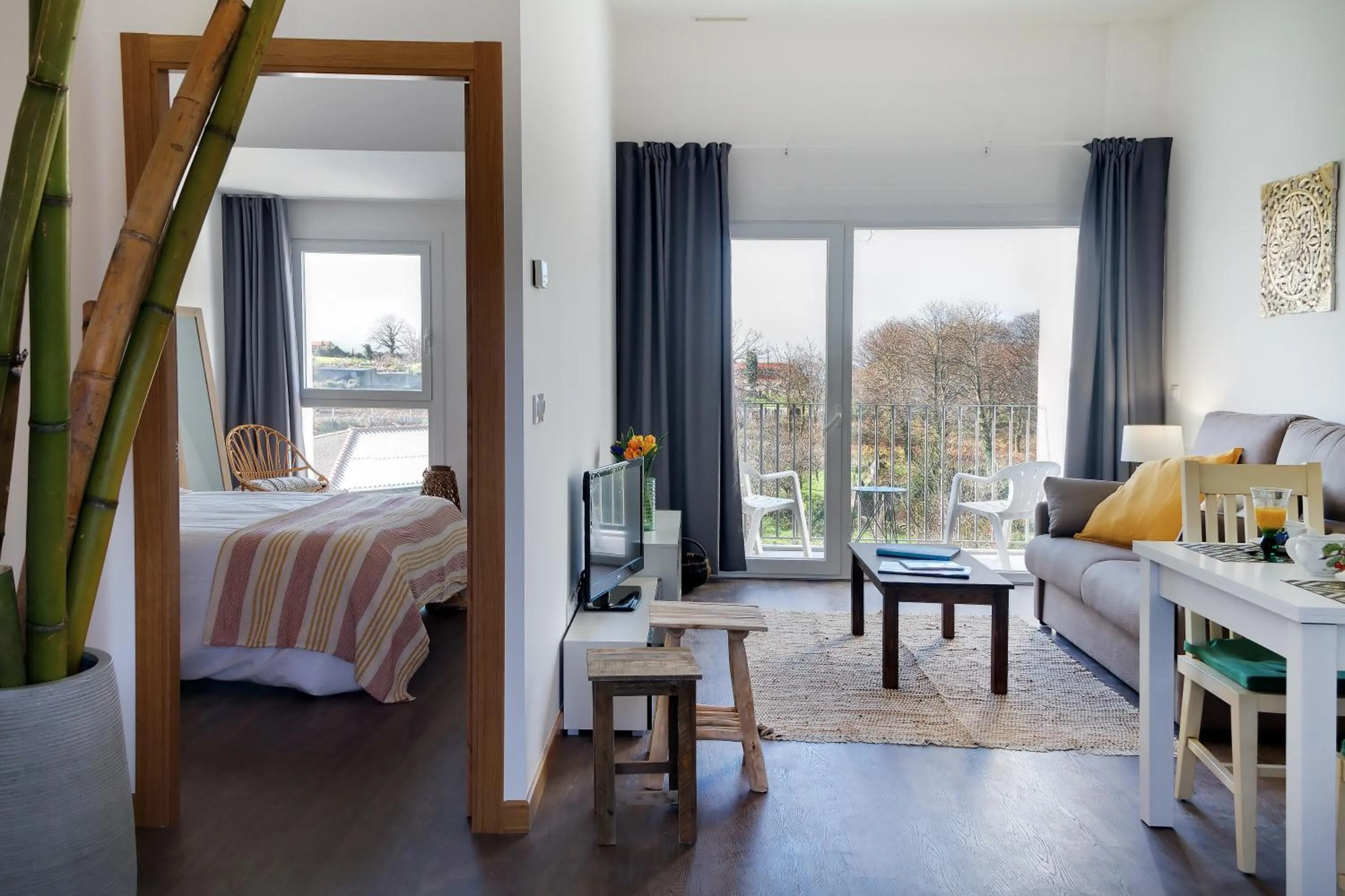 Living room, Bed in Duerming O Casal da Martiña