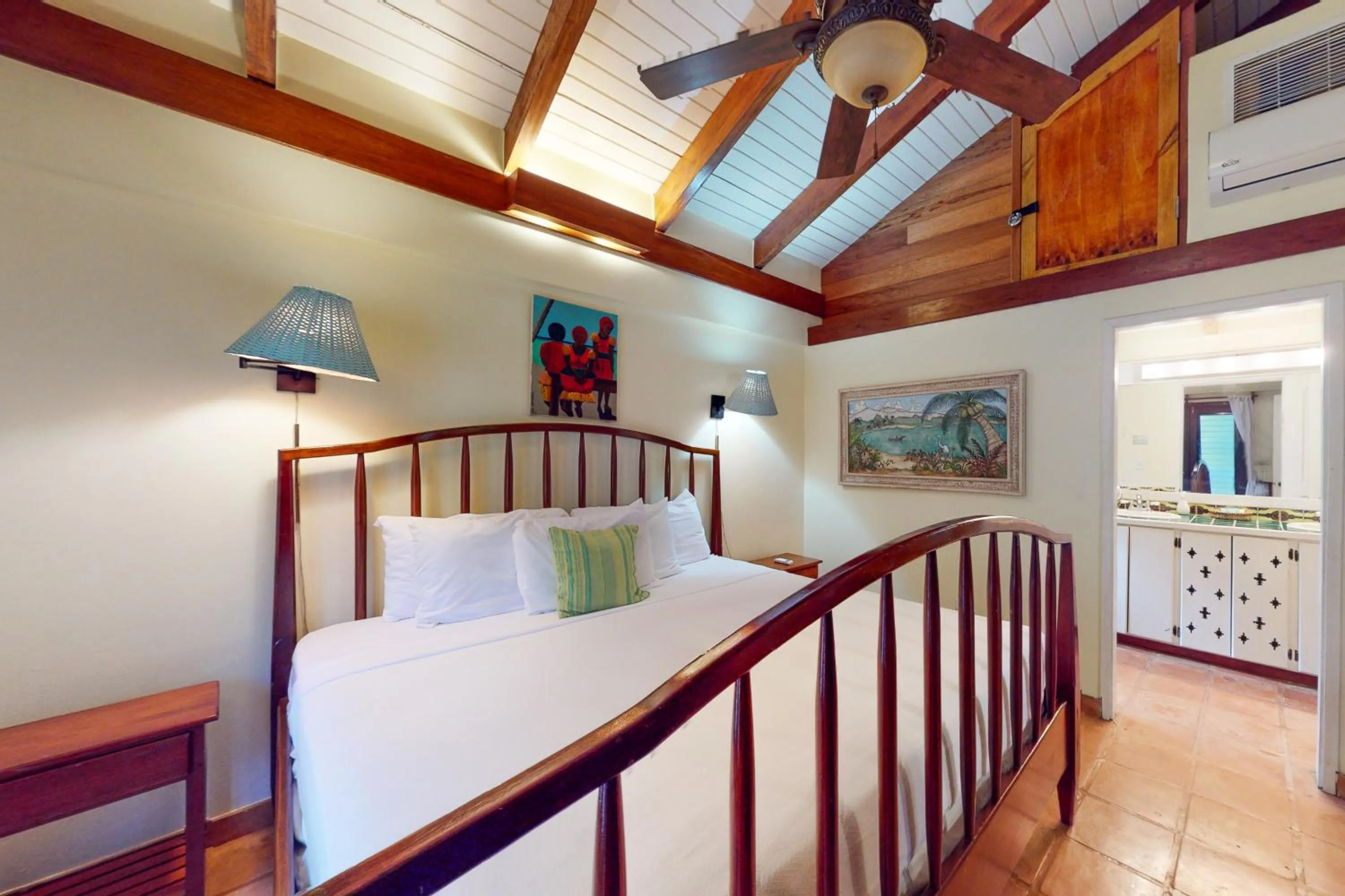 Bed in Condo #27 @ Beachside Villas