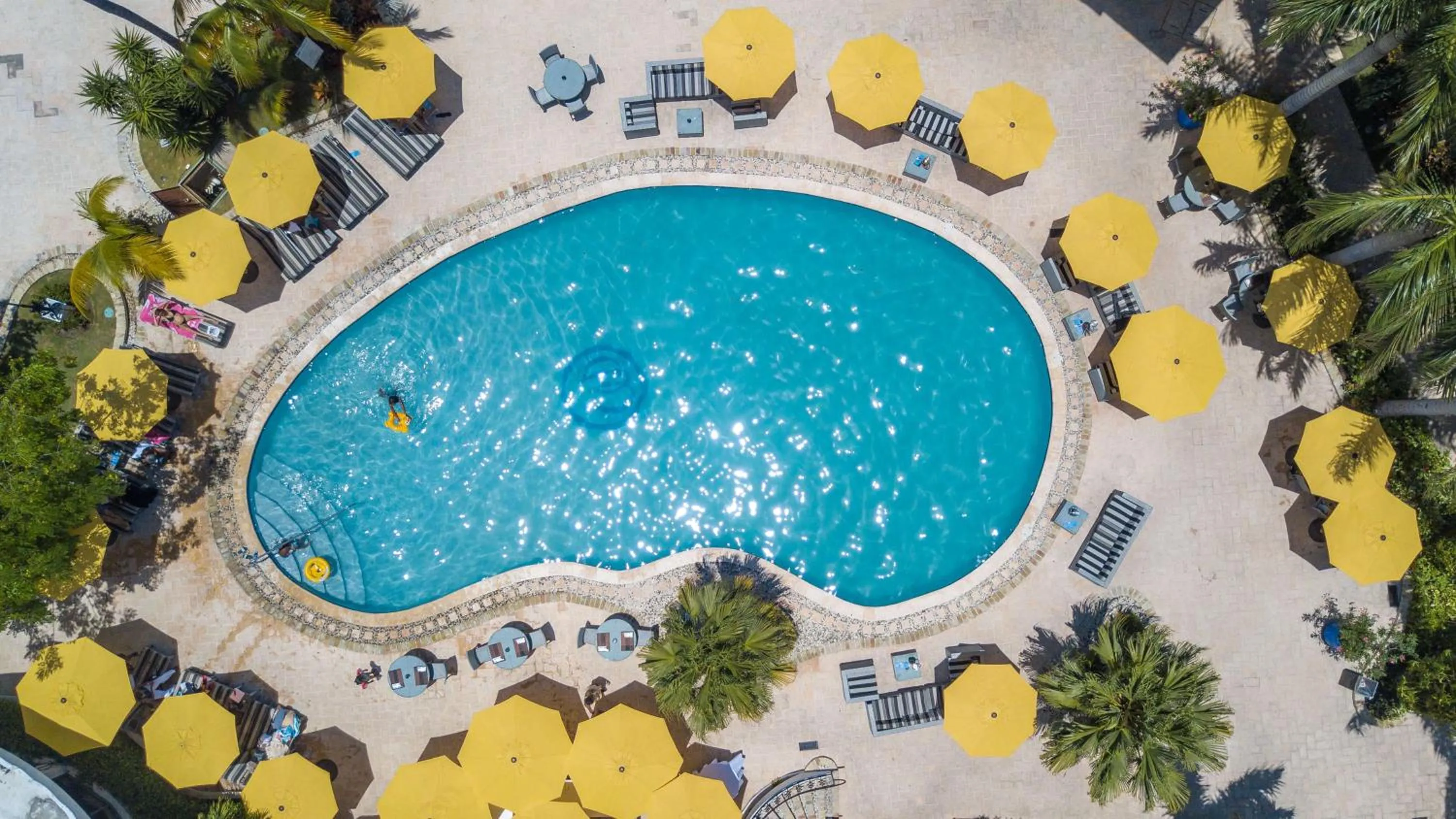 Pool view in El Rancho Haiti