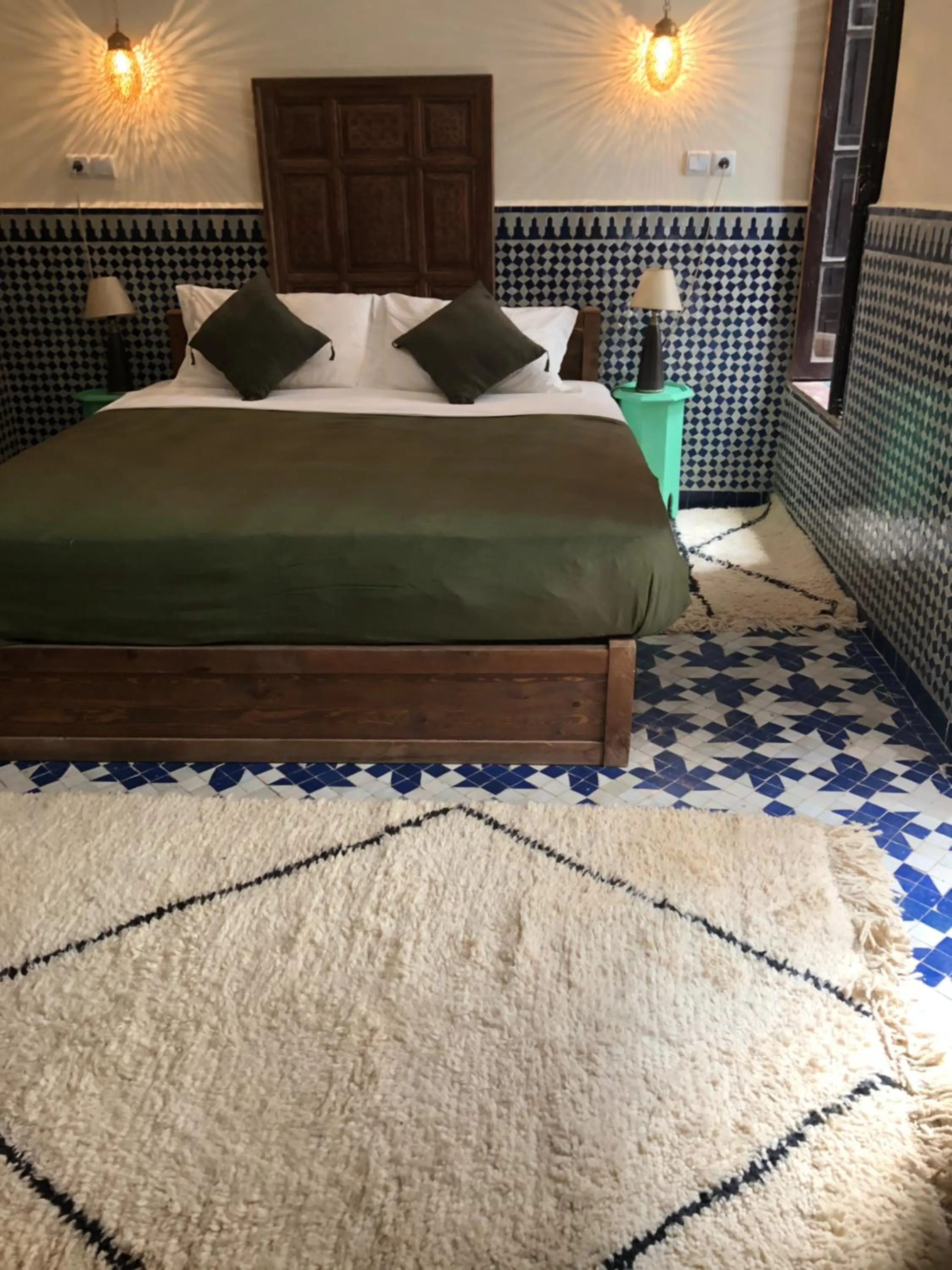 Bed in Riad Tizwa Fes