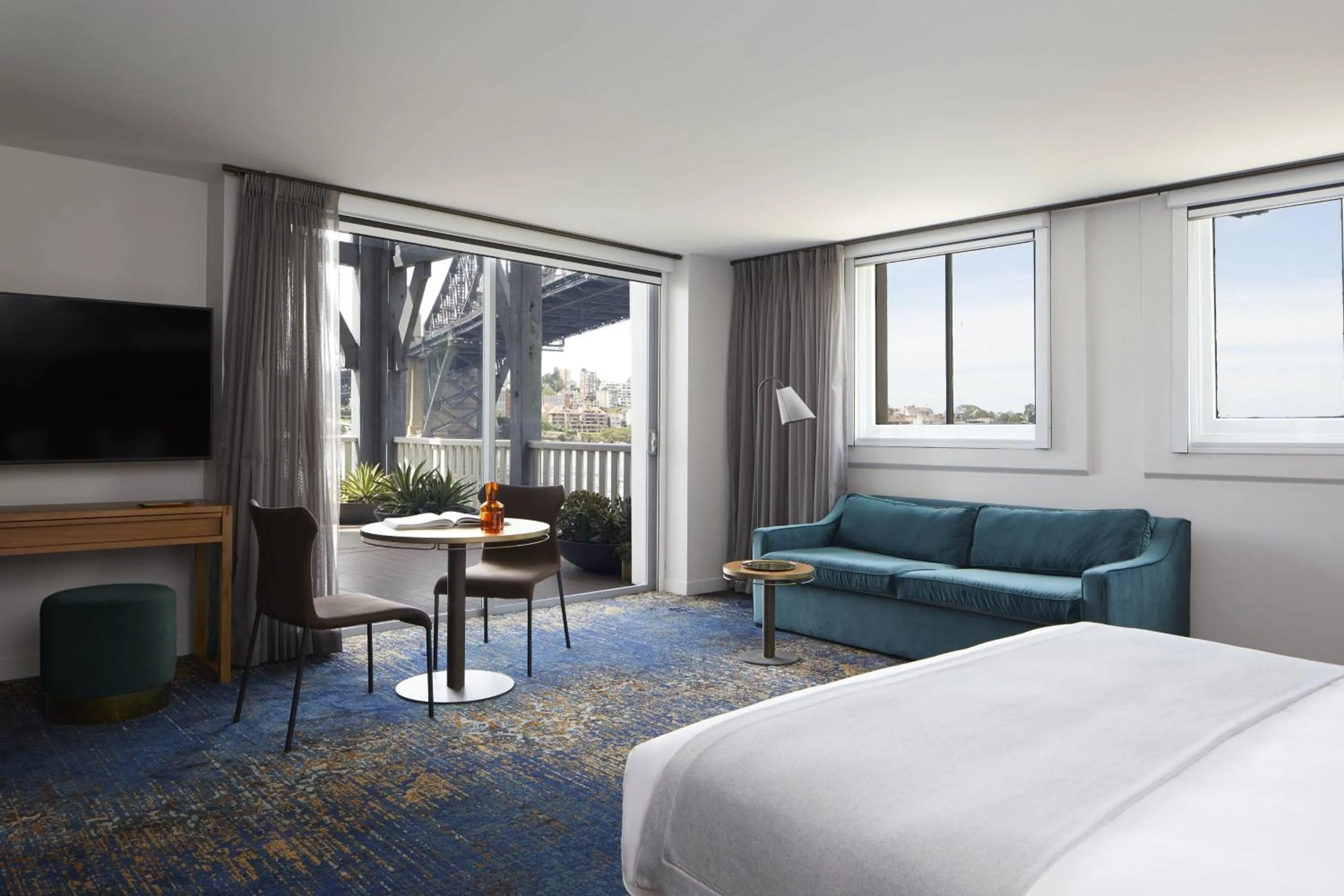 Photo of the whole room, Bed in Pier One Sydney Harbour, Autograph Collection