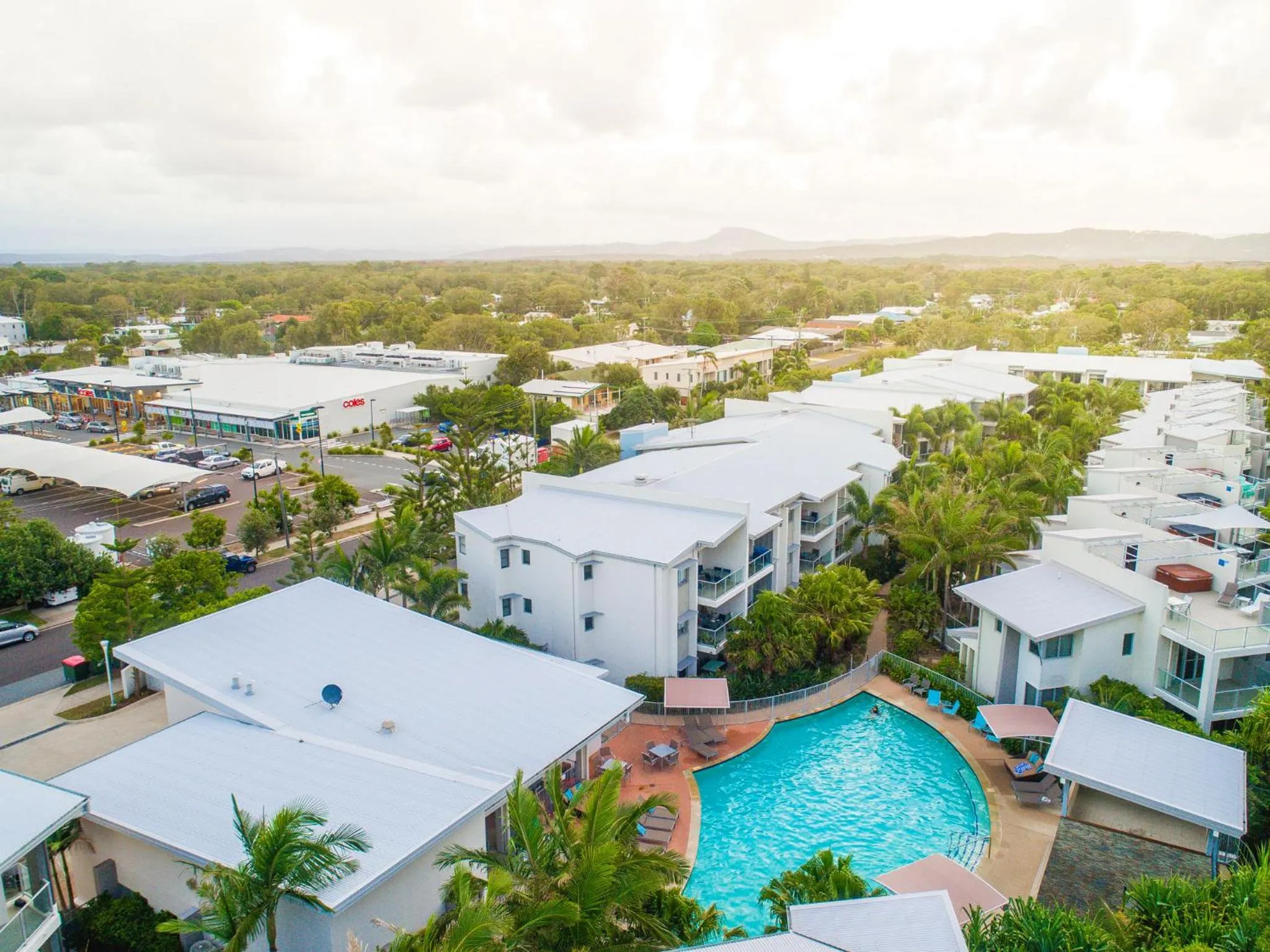 Pool view in Coolum At The Beach