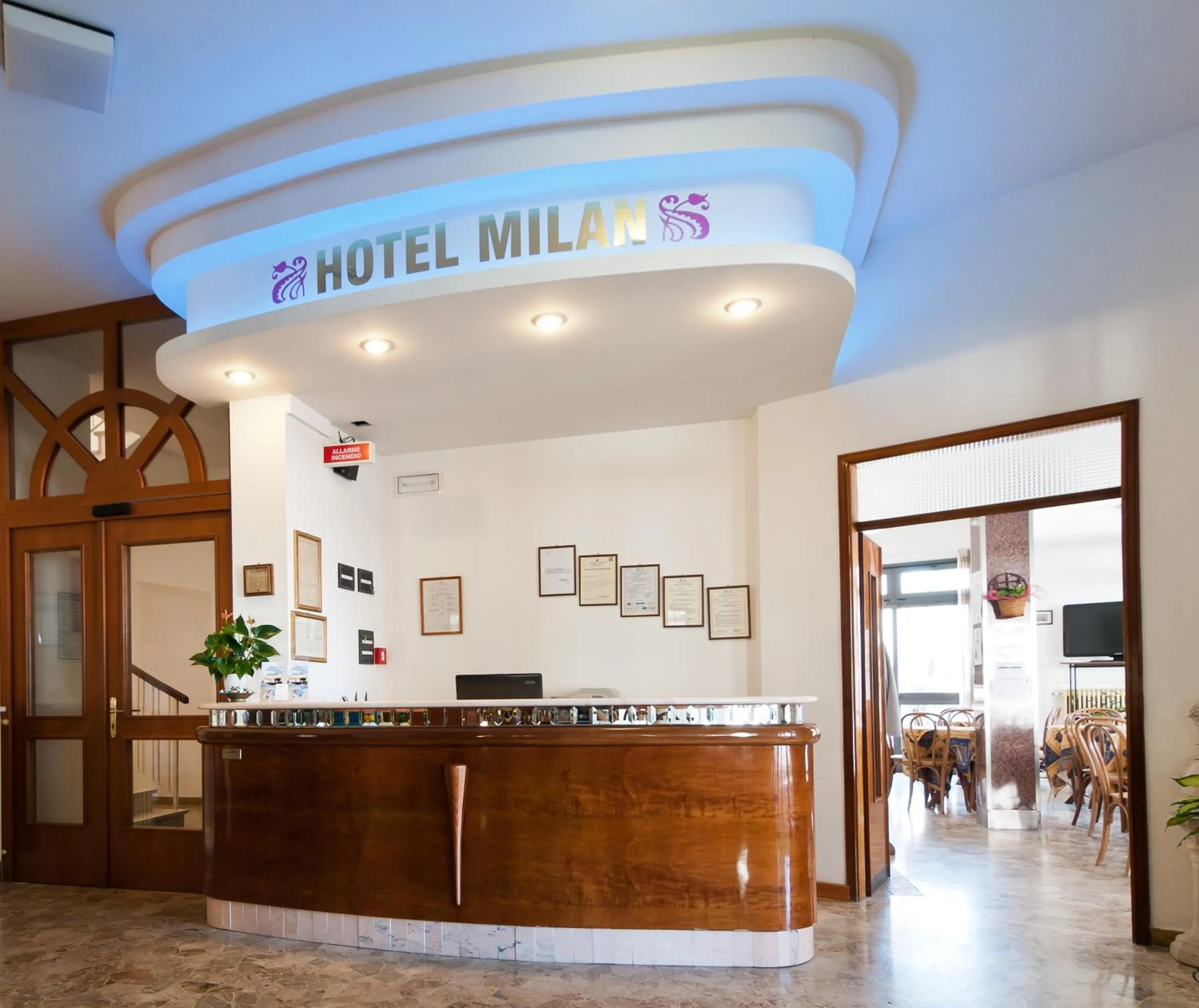 Lobby or reception in Hotel Milan