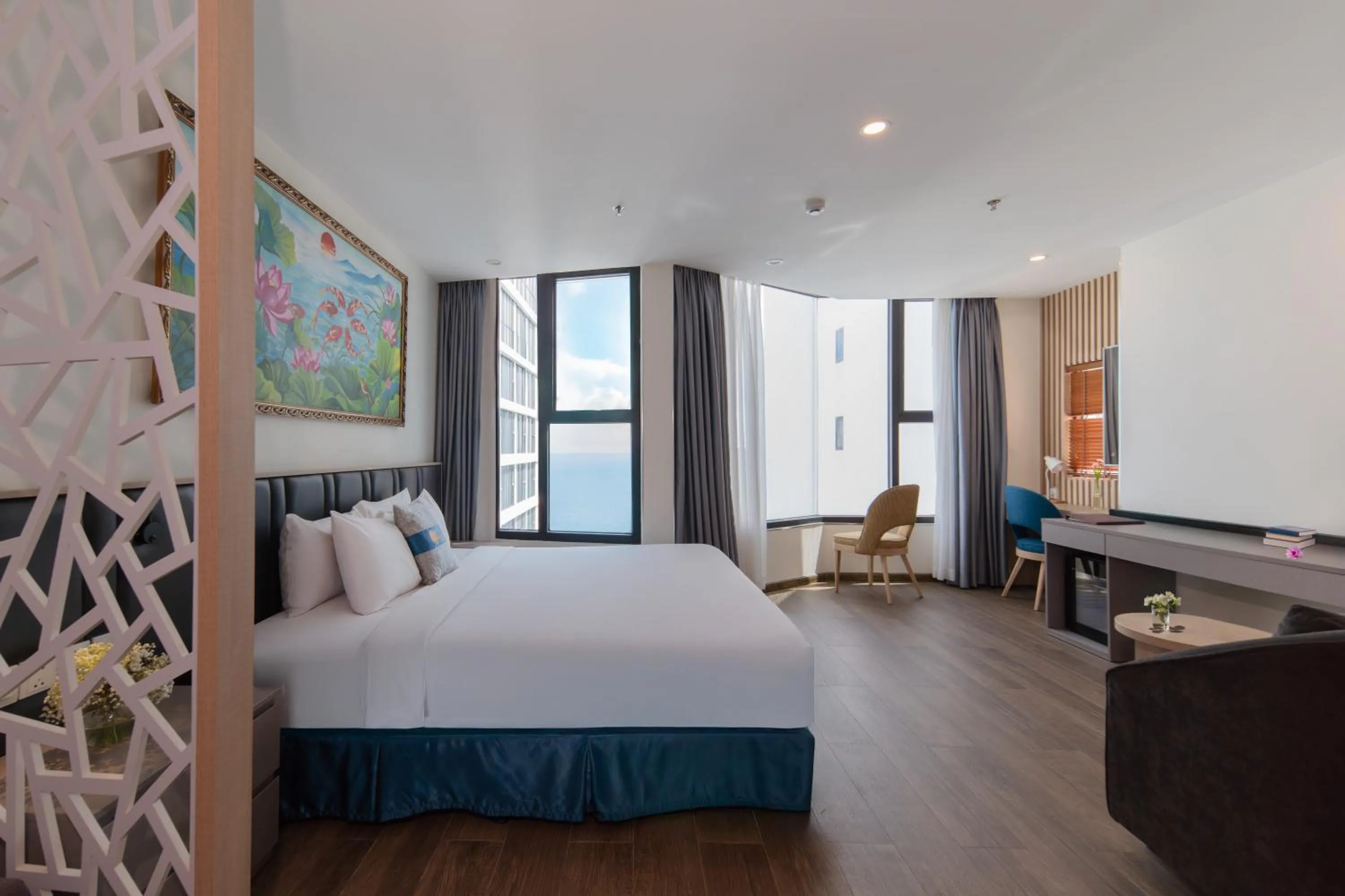 Bed in Lucky Sun Hotel Nha Trang Beach