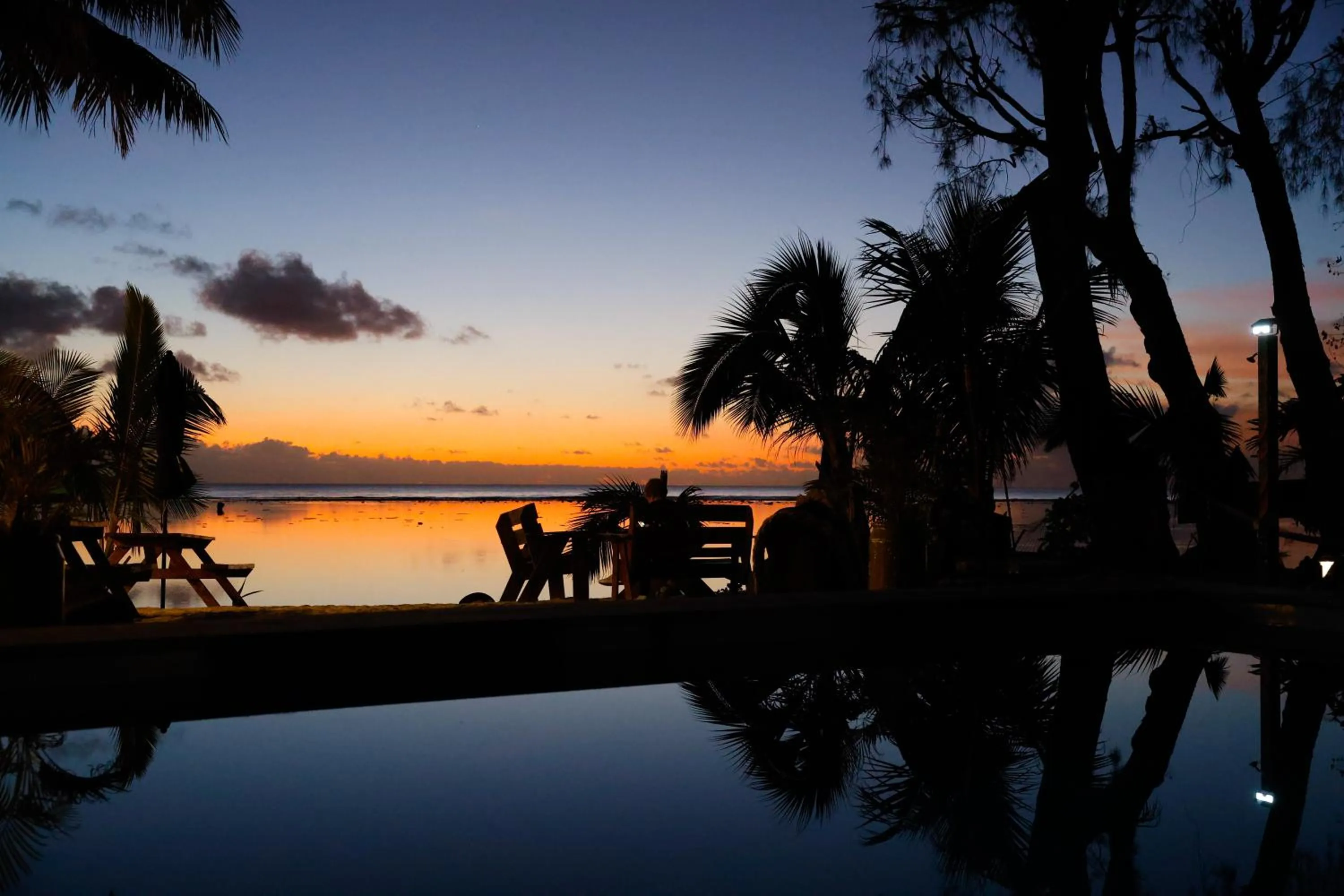 Pool view in Aroa Beachside Resort