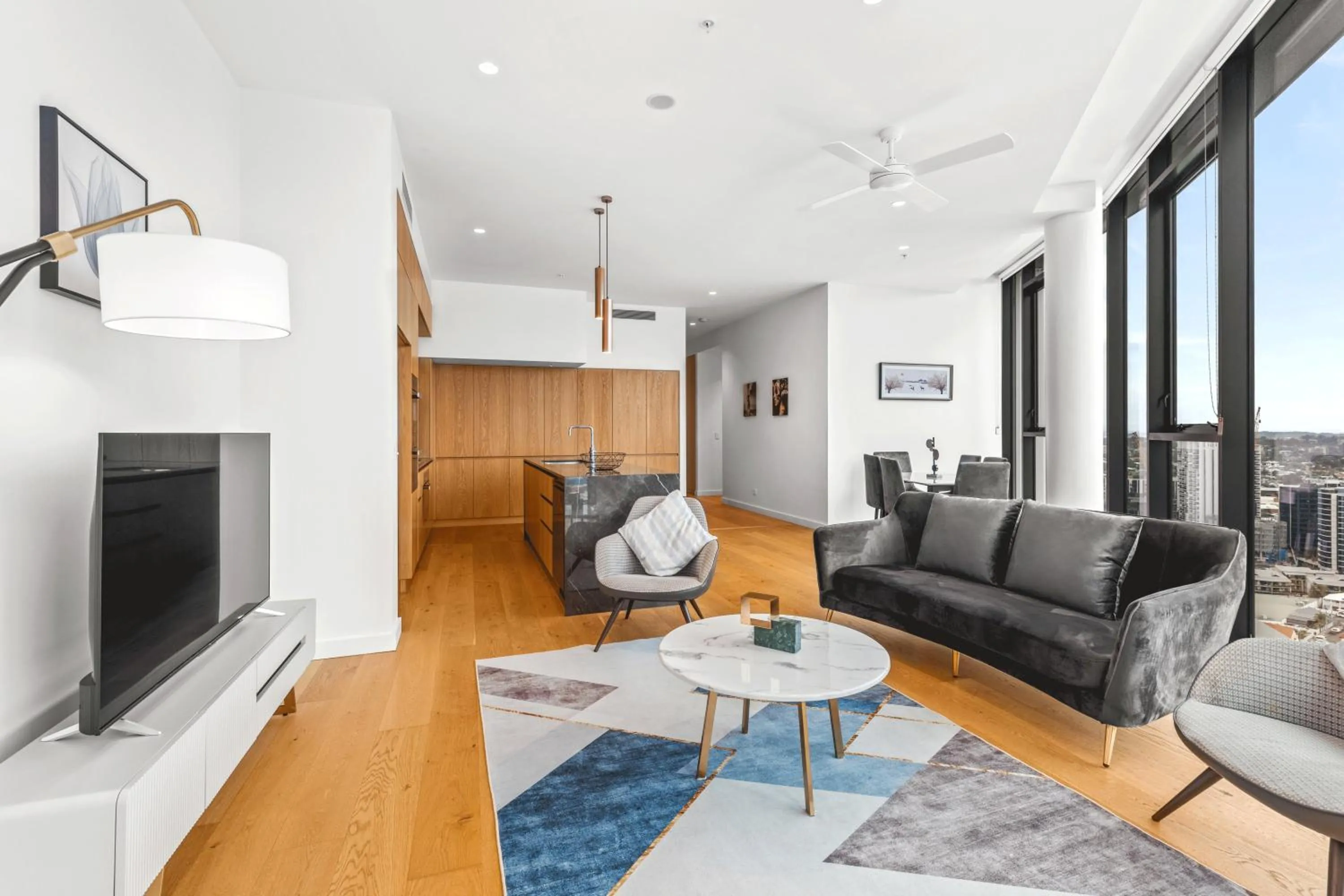 TV and multimedia in Brisbane One Apartments by CLLIX