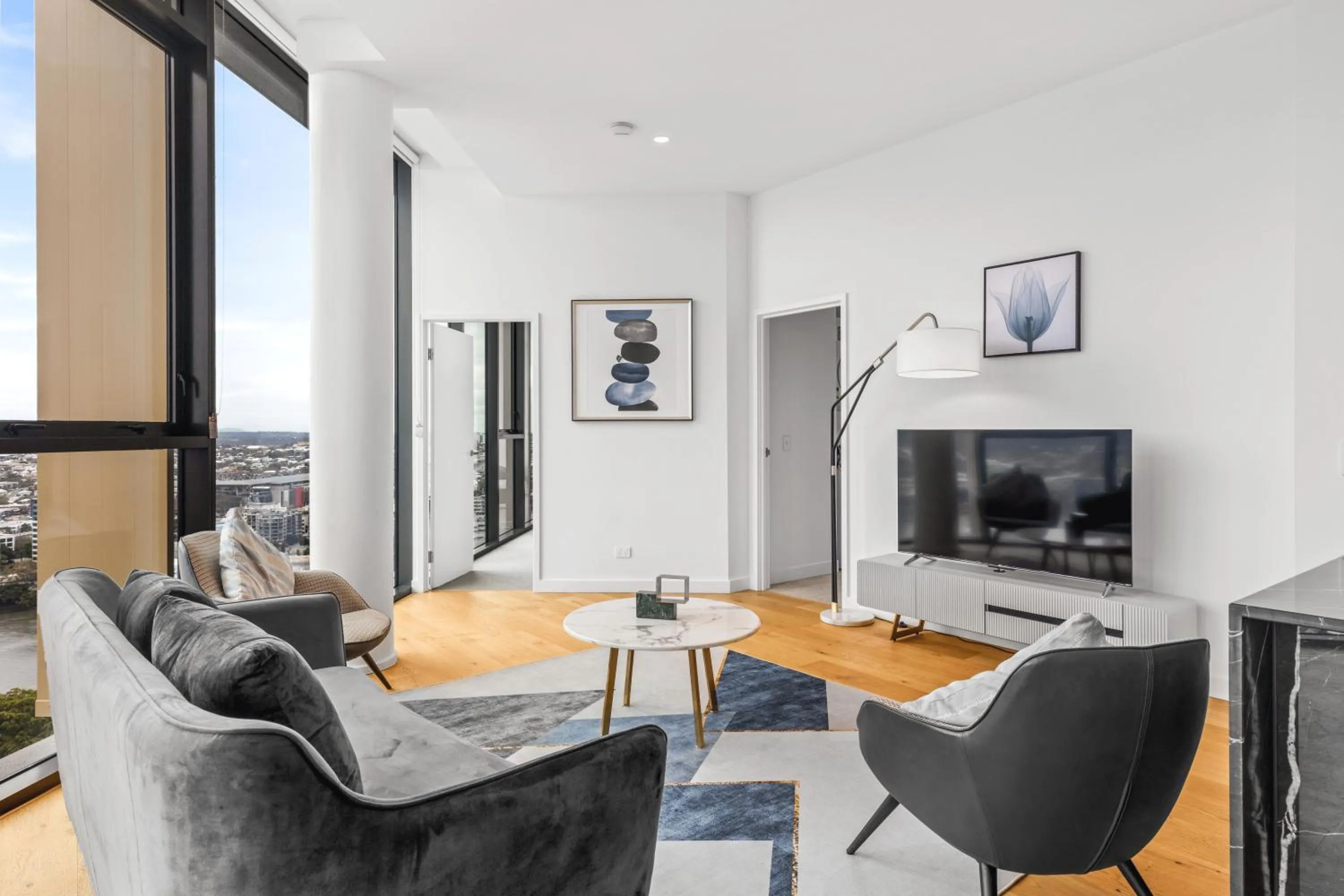 TV and multimedia in Brisbane One Apartments by CLLIX