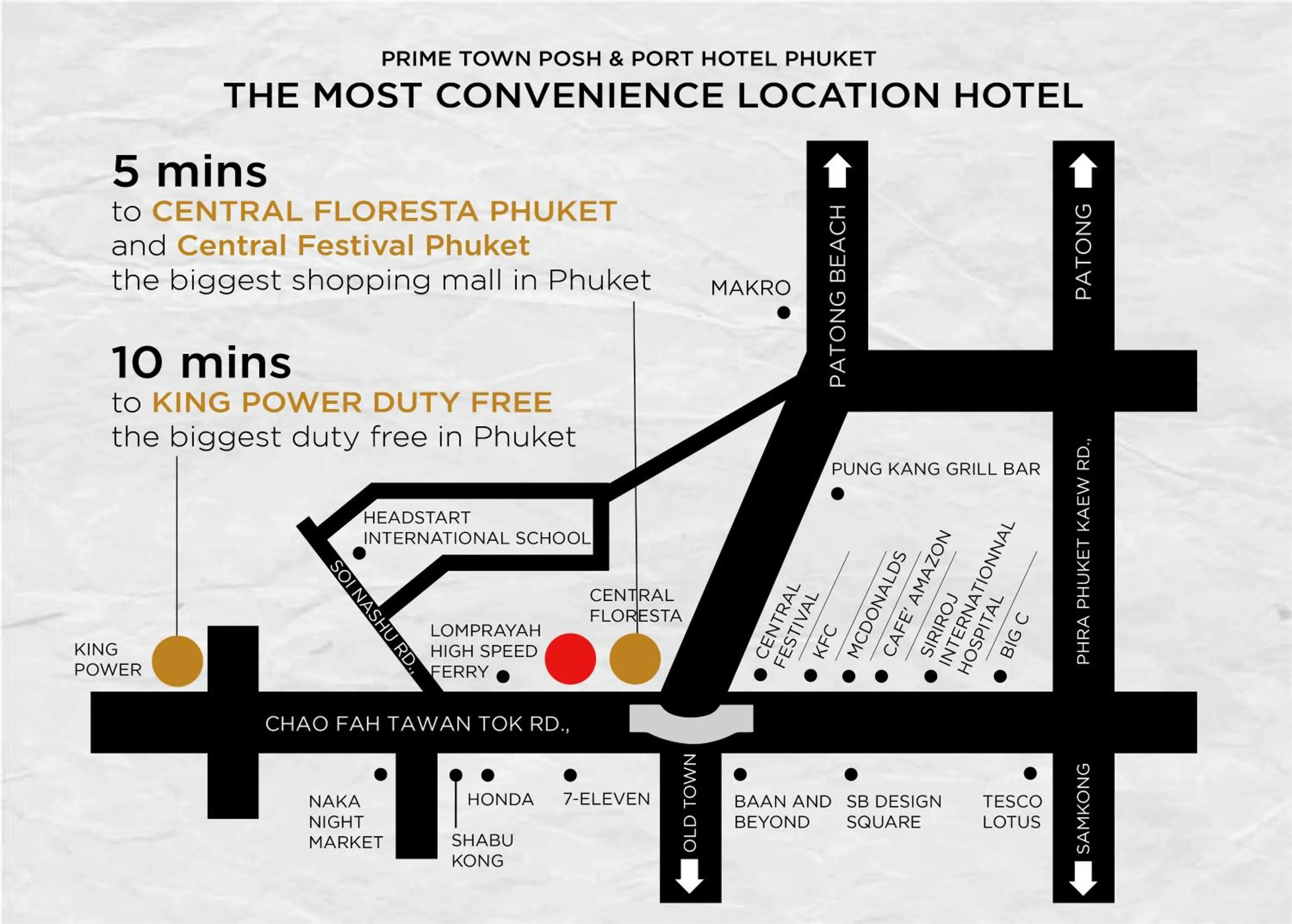 Text overlay in PRIME TOWN - Posh & Port Hotel PHUKET