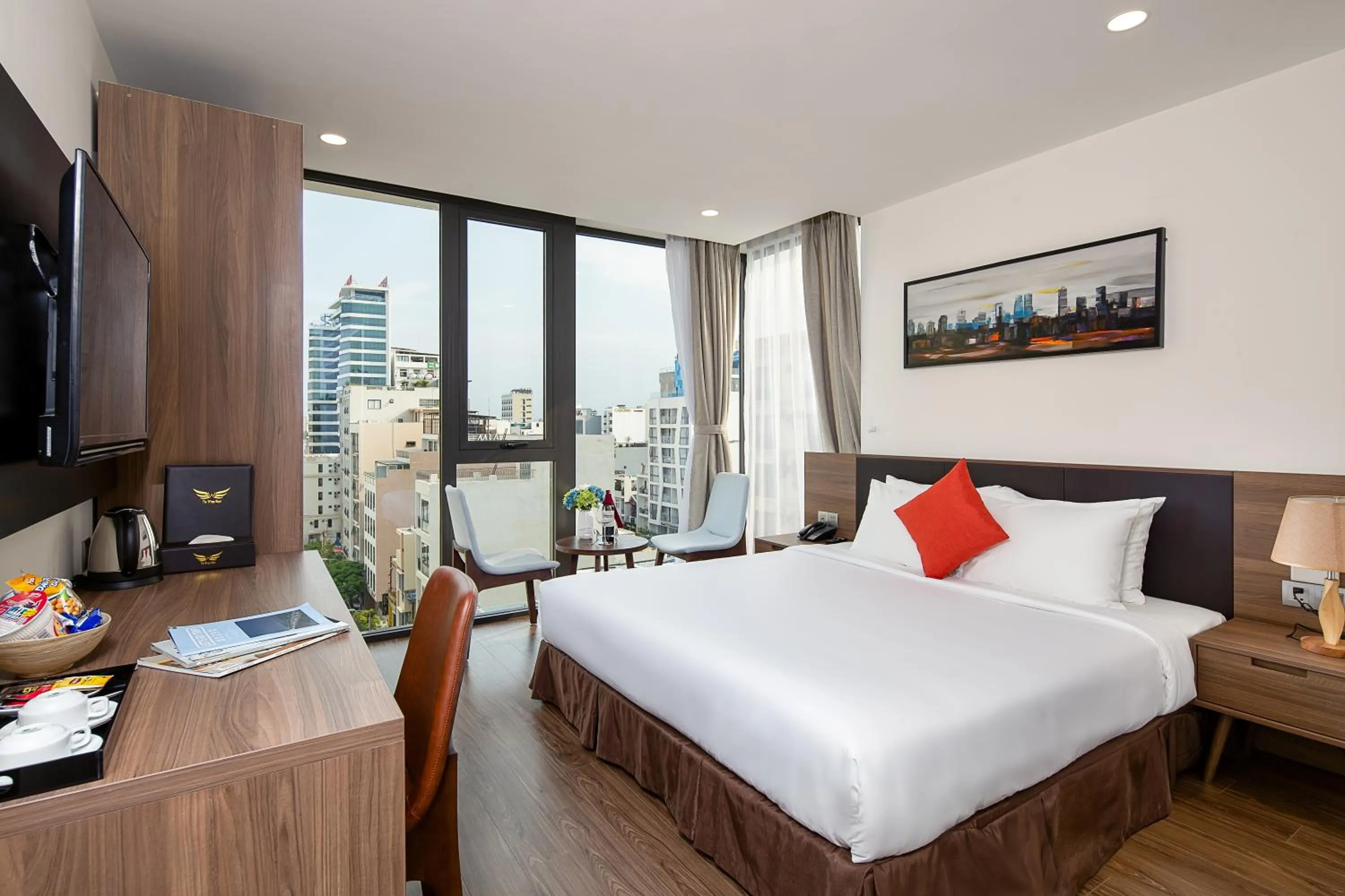 Bed in Amunra Ocean Hotel