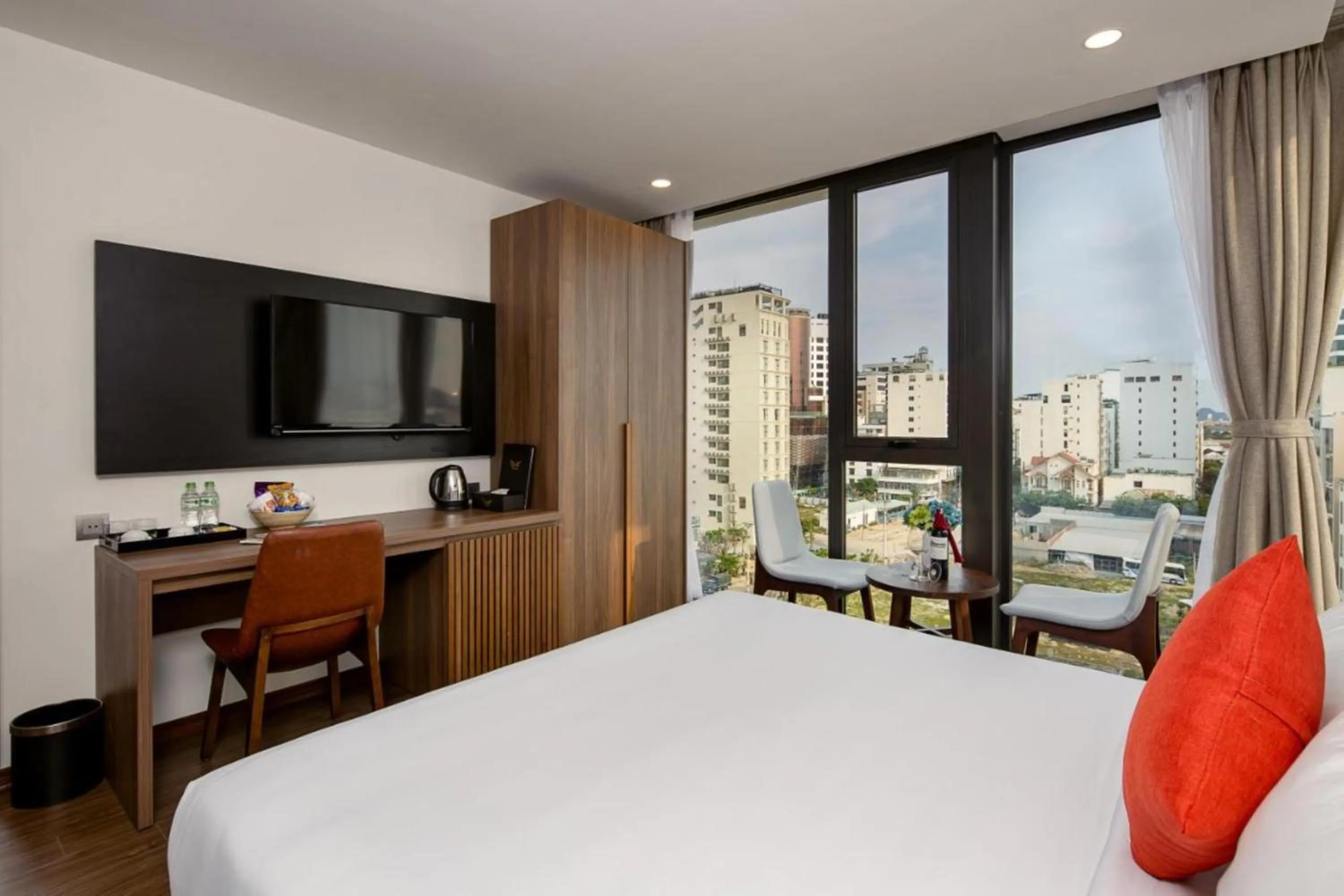 Bed in Amunra Ocean Hotel