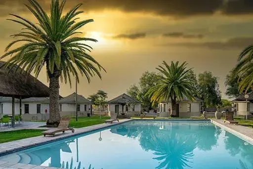 Pool view in Kalahari Arms Hotel Pool view in Kalahari Arms Hotel